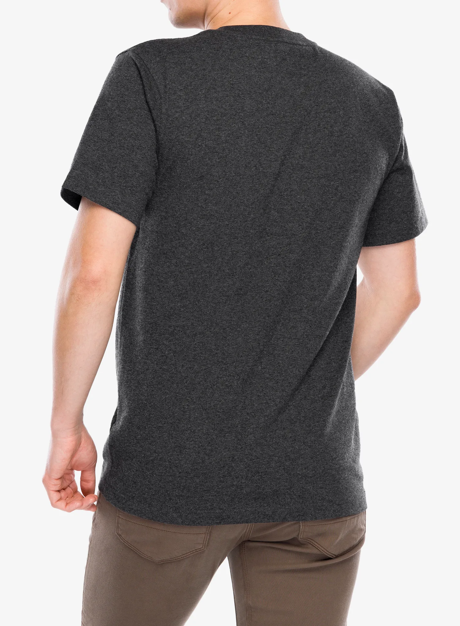 Tricou bumbac Carhartt K87 Pocket S/S T-Shirt - carbon heather
