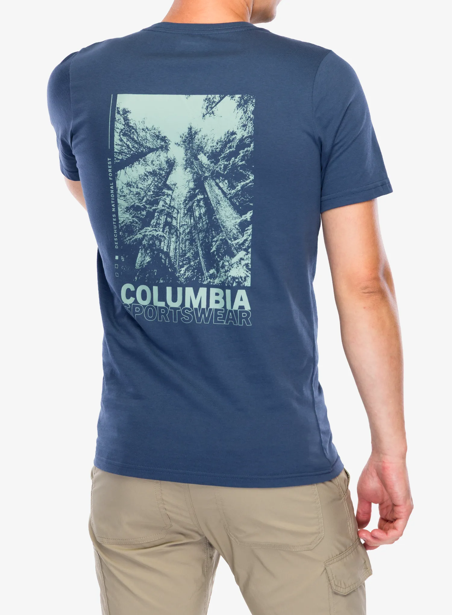 Tricou bumbac Columbia Rapid Ridge Back Graphic Tee II - dark mountain/amazing heights