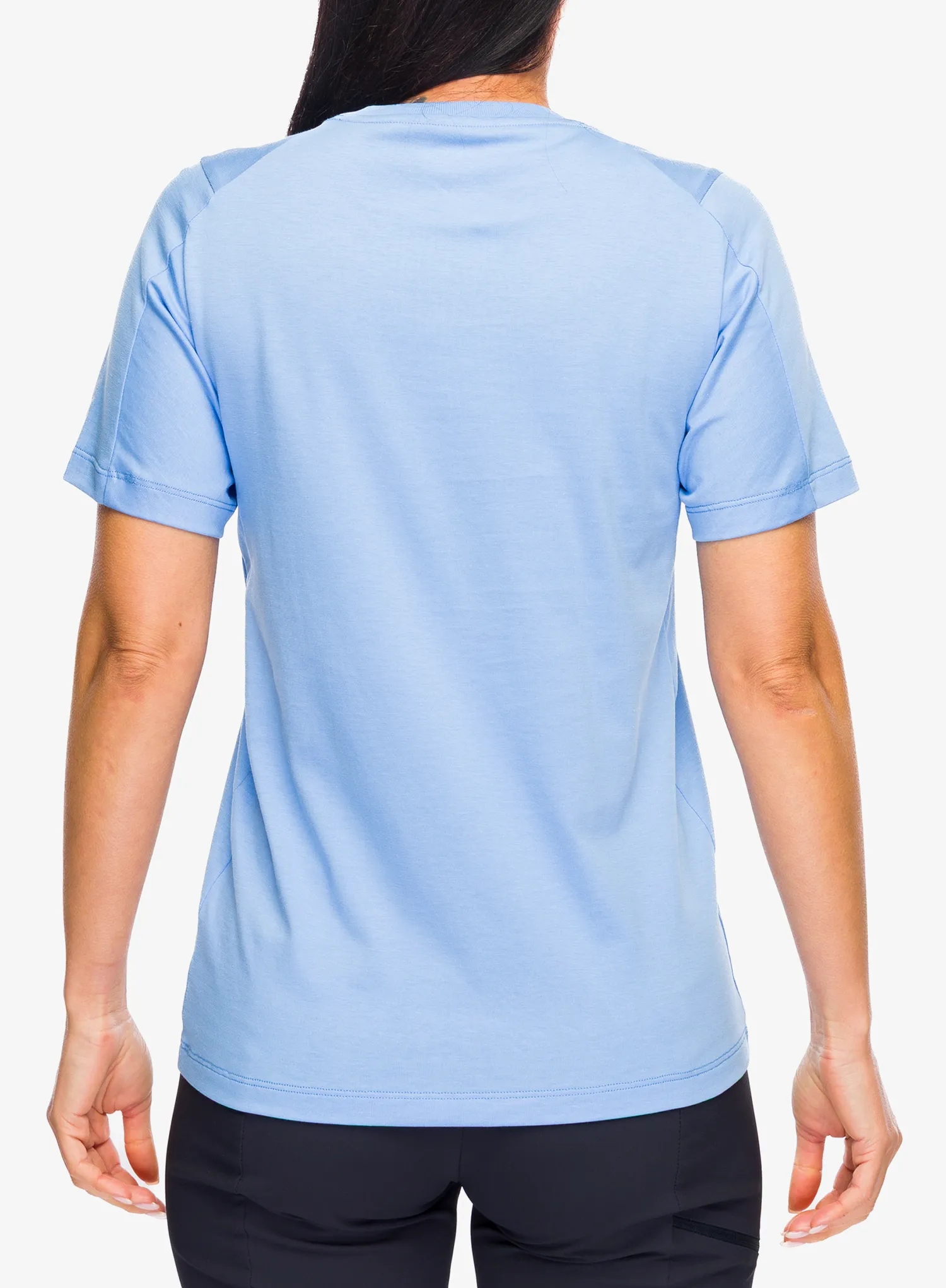 Tricou femei bumbac Arcteryx Kragg SL Cotton Emblem Crew SS - glacial