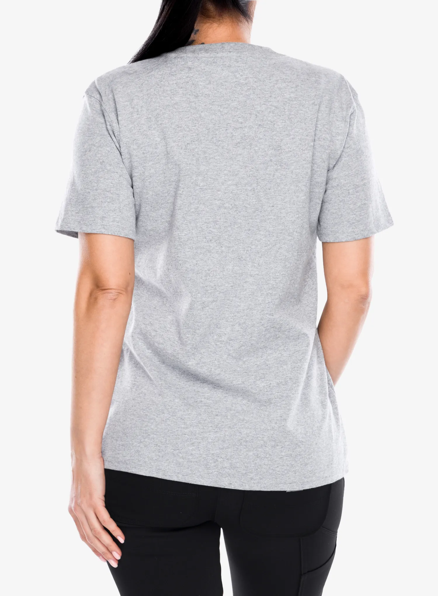 Tricou femei bumbac Carhartt Workwear Pocket S/S T-Shirt - heather grey