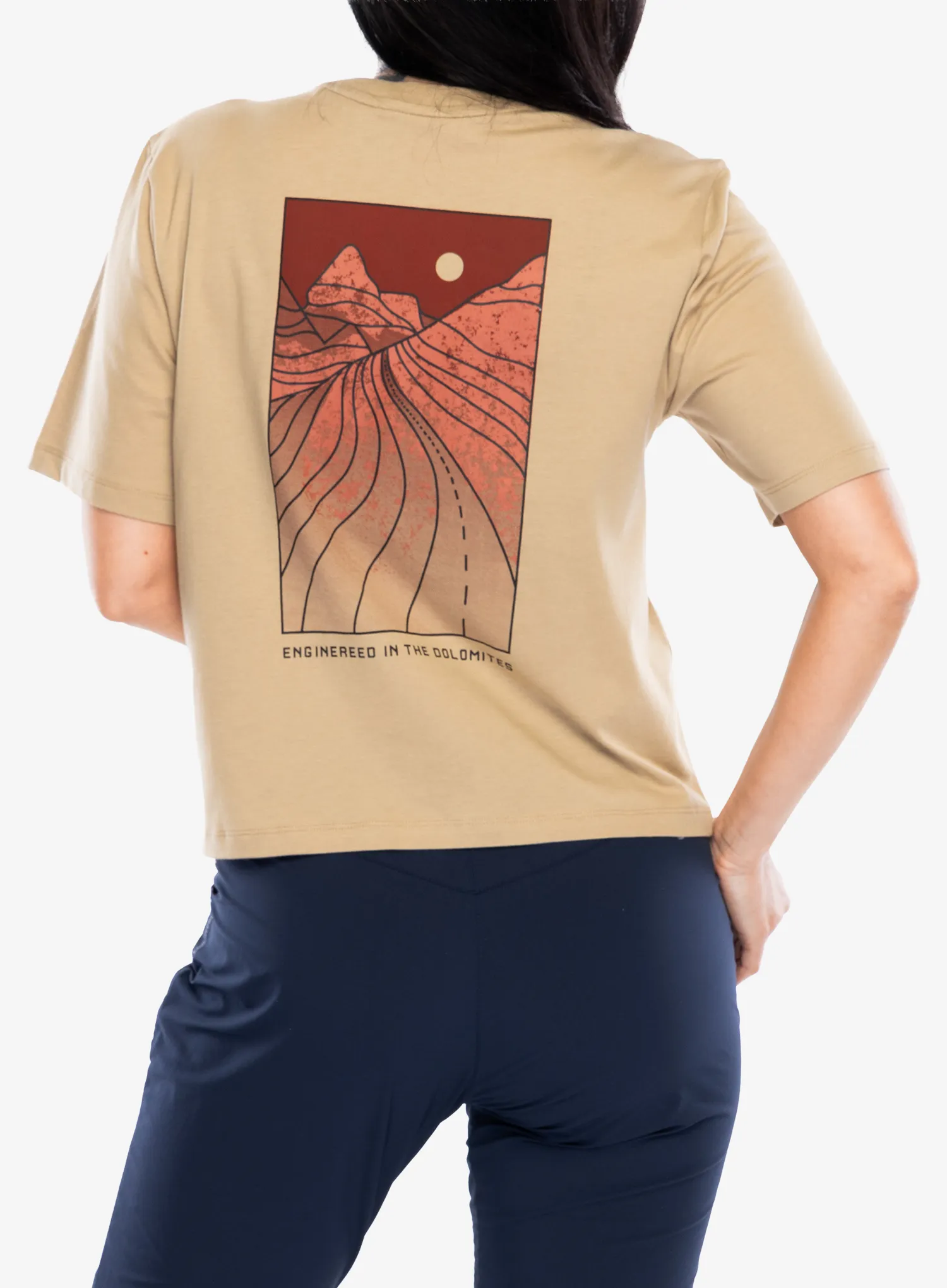 Tricou femei bumbac Salewa Eagle Sunset Loose T-Shirt - quicksand
