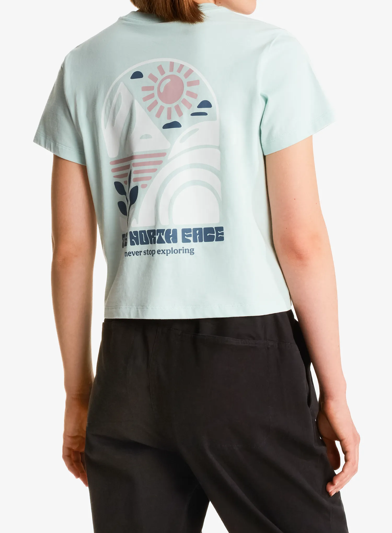 Tricou femei bumbac The North Face Sun Regular SS Cutie Tee - opal frost