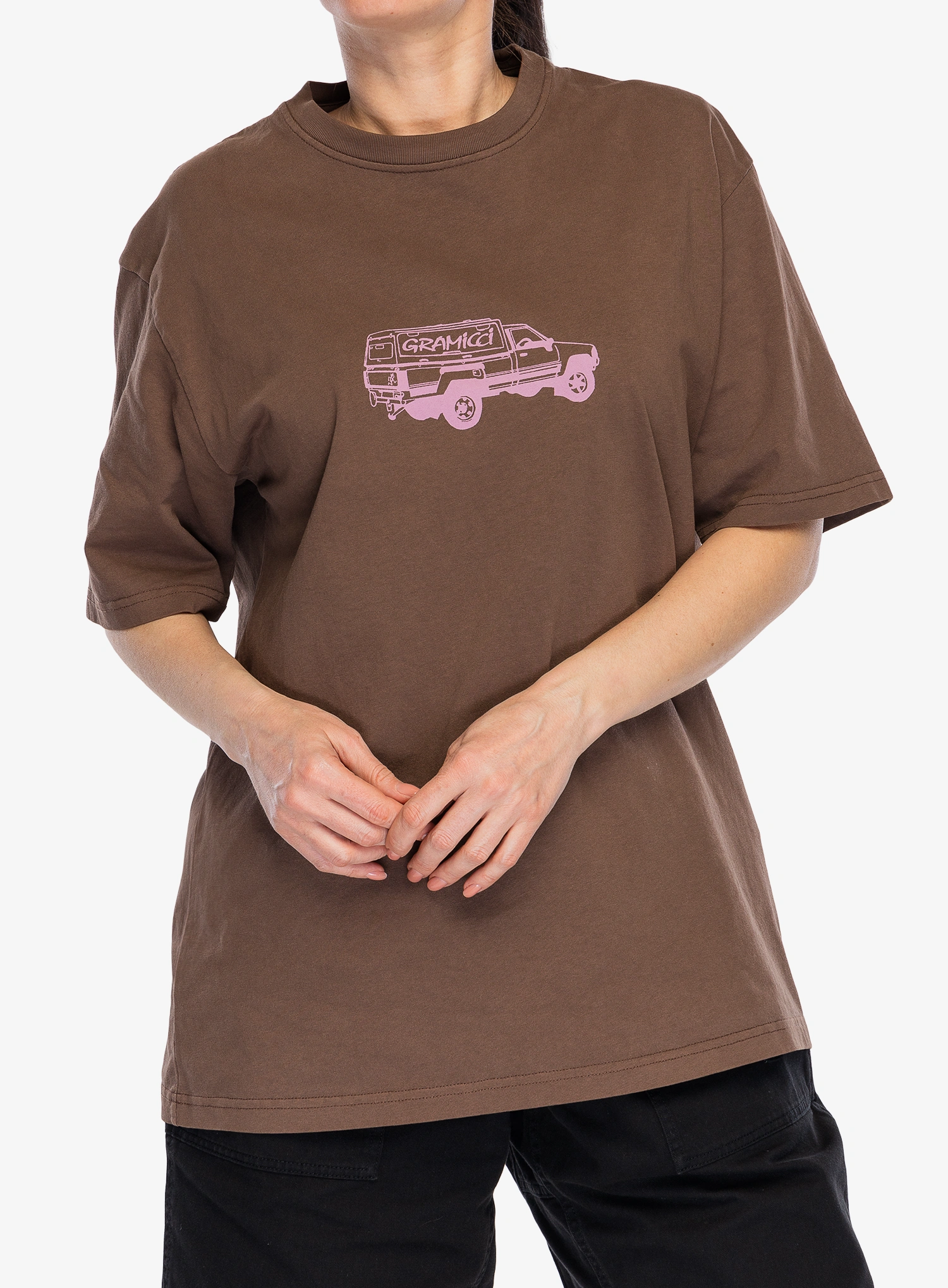 Tricou bumbac Gramicci Truck Tee - brown pigment