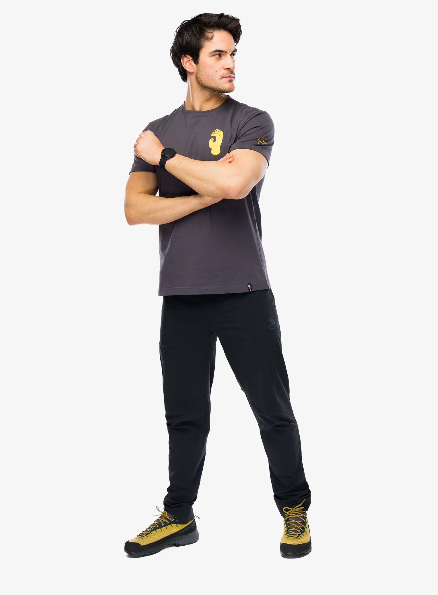 Tricou bumbac La Sportiva Crimp - onyx/yellow