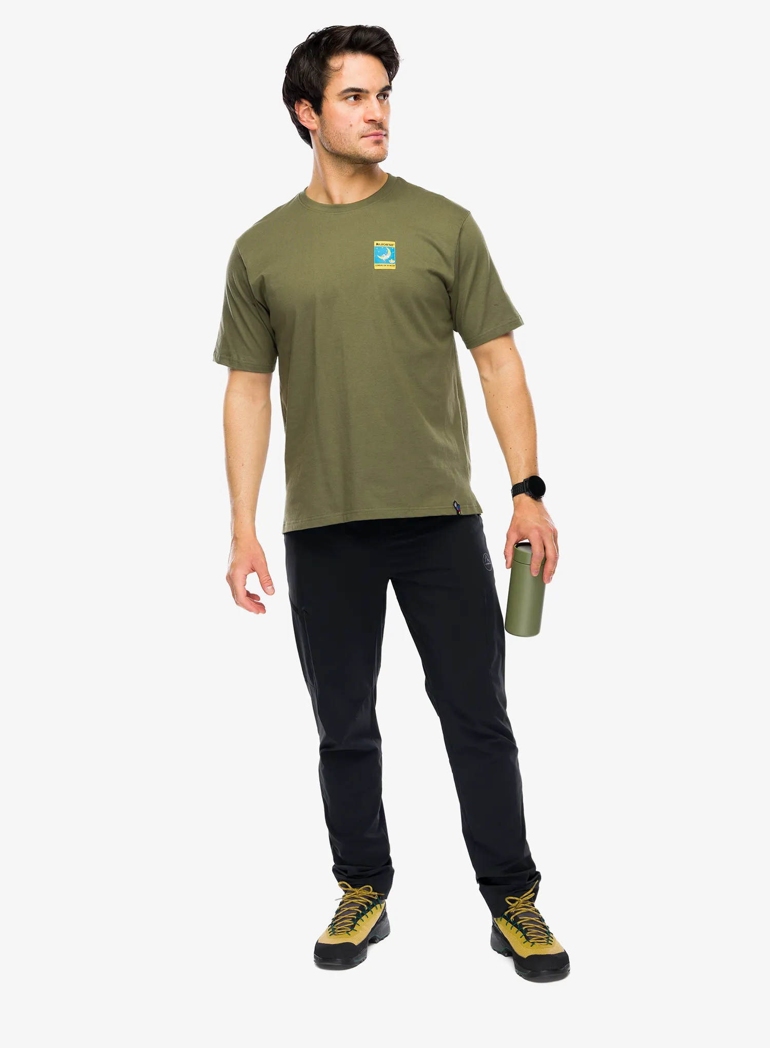 Tricou bumbac La Sportiva Moon Patch T-Shirt - cypress