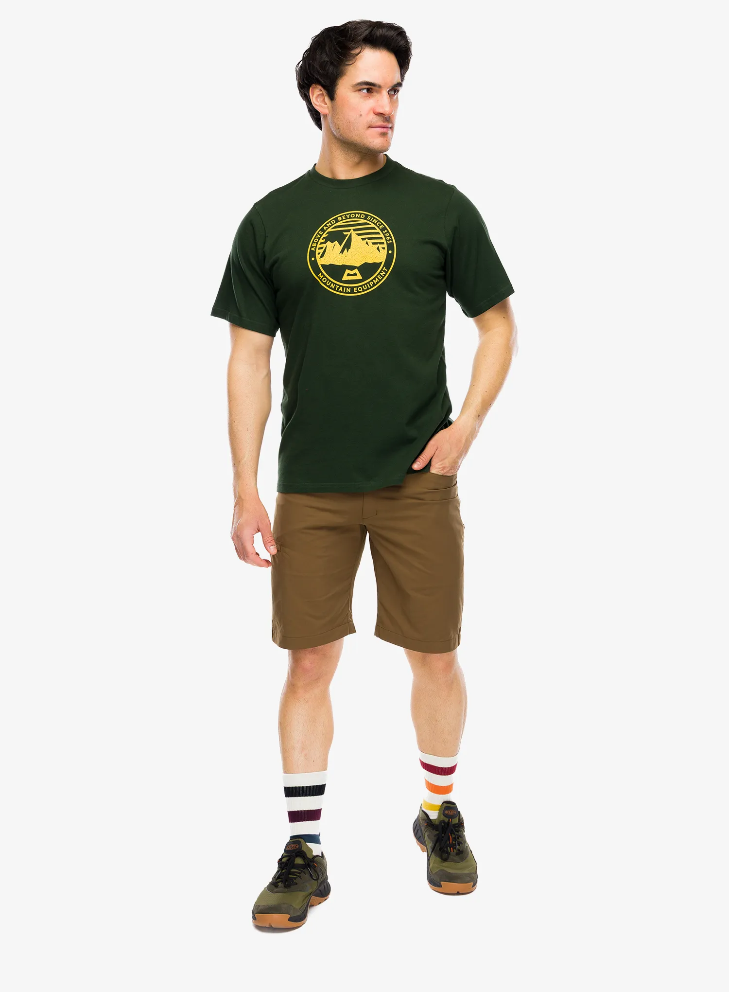 Tricou bumbac Mountain Equipment Roundel Tee - conifer/conifer