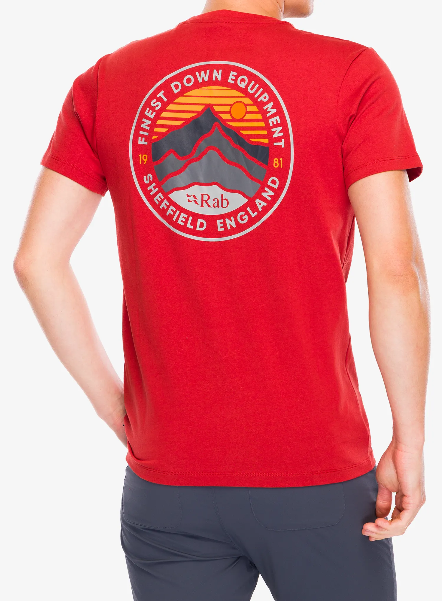 Tricou bumbac Rab Basecamp 3 Peak Tee - red clay