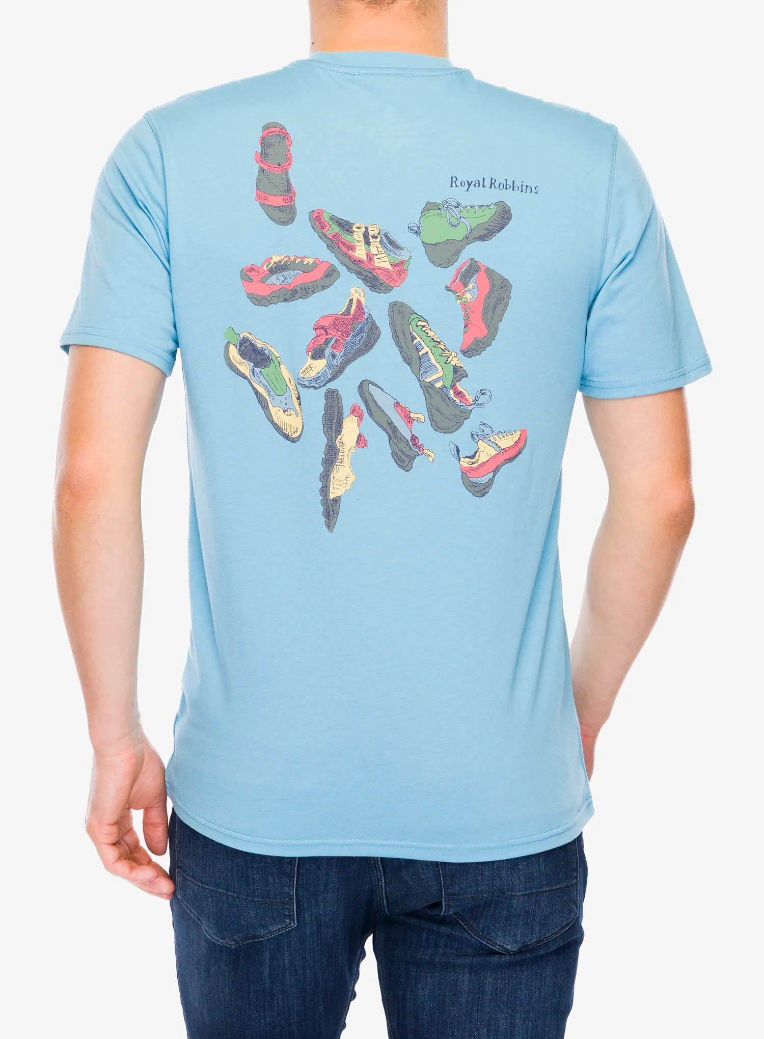 Tricou bumbac Royal Robbins RR Graphic Tee - catalina shoe pt