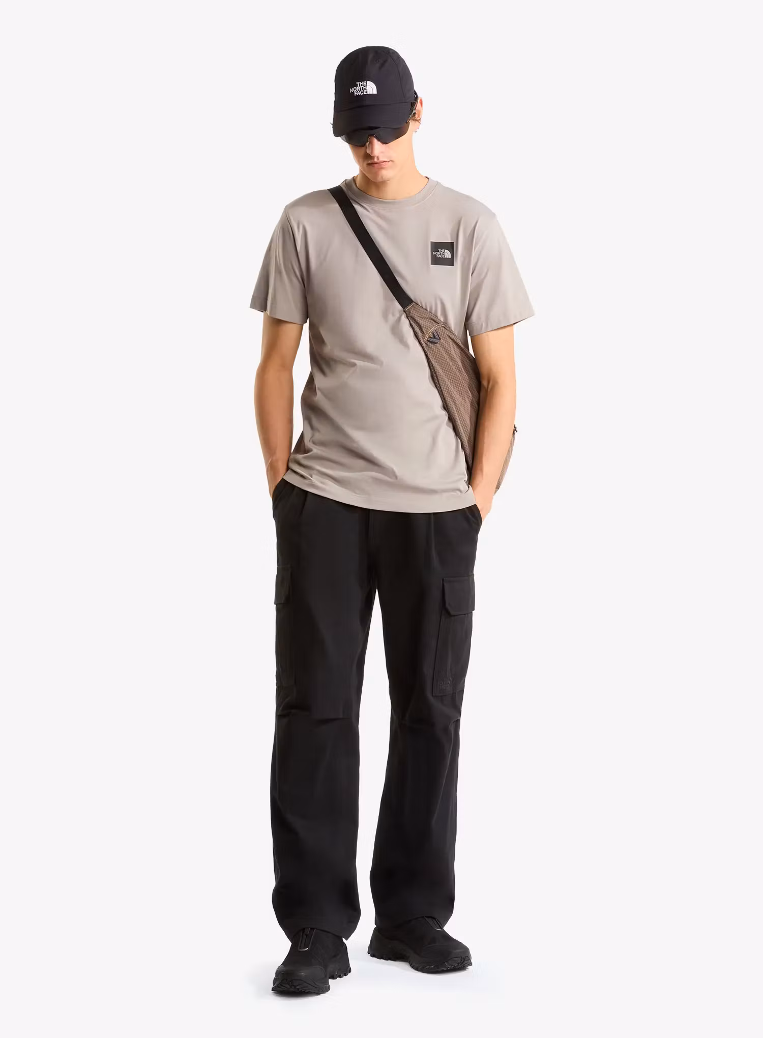 Tricou bumbac The North Face Evolution Box Half Dome Regular Short - stone slab