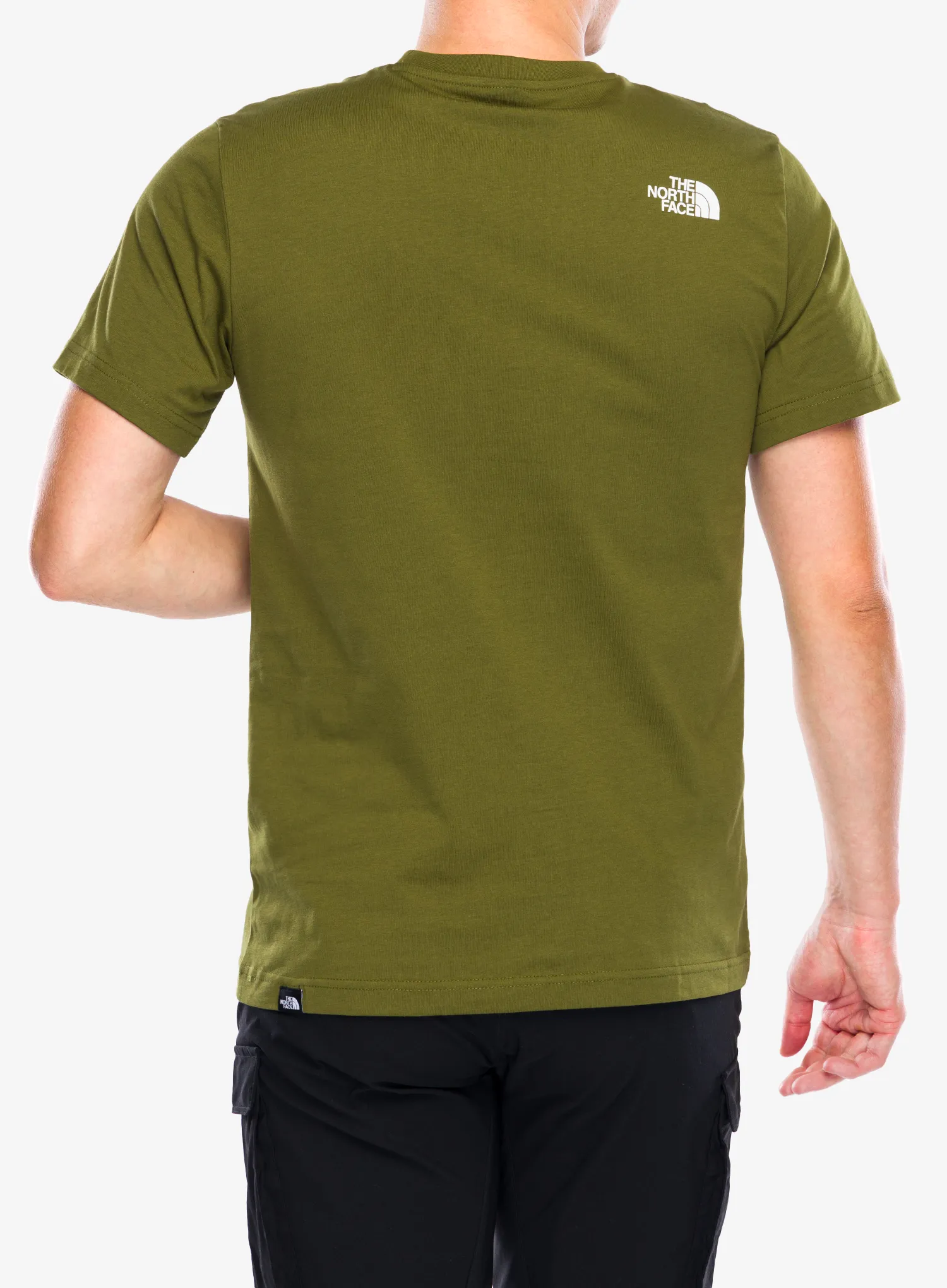 Tricou bumbac The North Face S/S Easy Tee - forest olive/tnf white