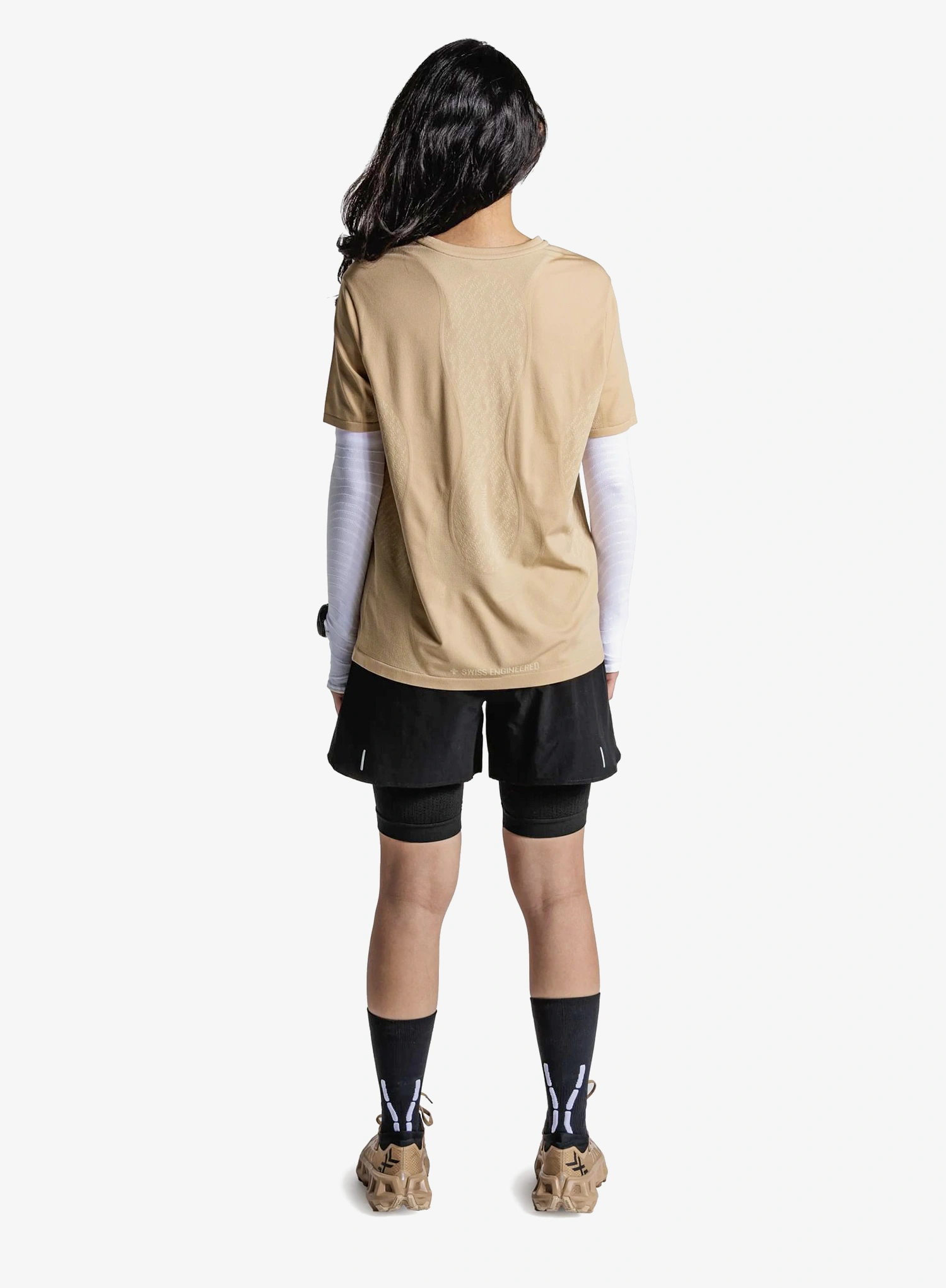 Tricou alergare femei X-Bionic Xceed Run Discover Shirt - sand/sand