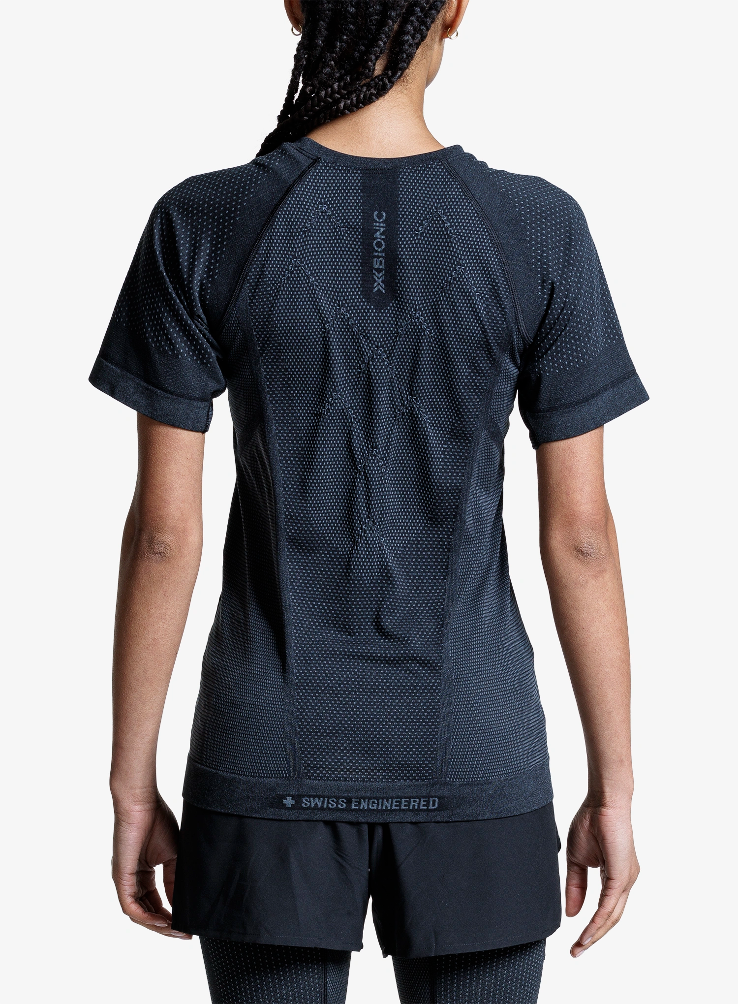 Tricou alergare femei X-Bionic Xceed Run Shirt S/S - x black/grey