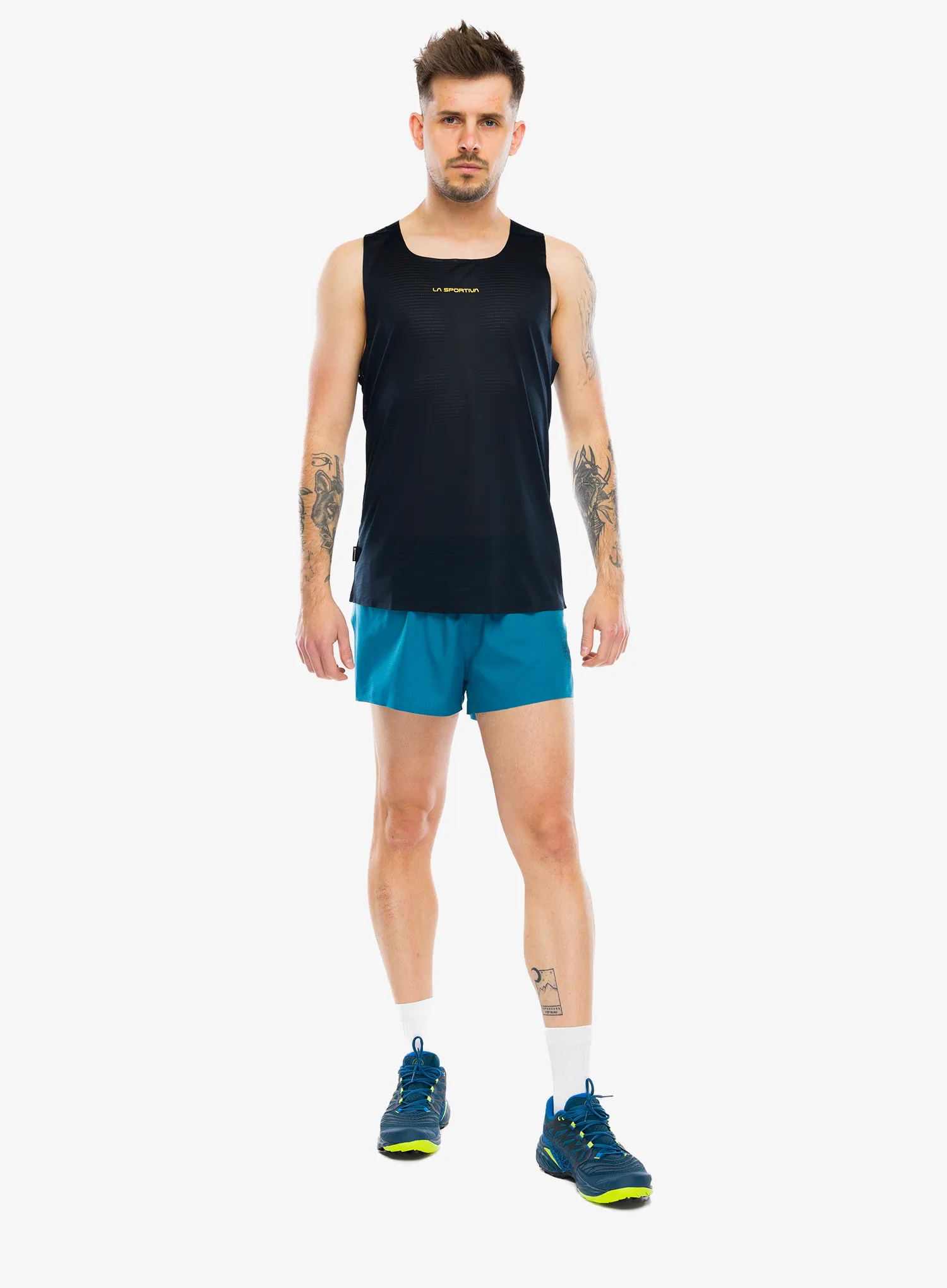 Tricou alergare La Sportiva Pure Tank - black/yellow