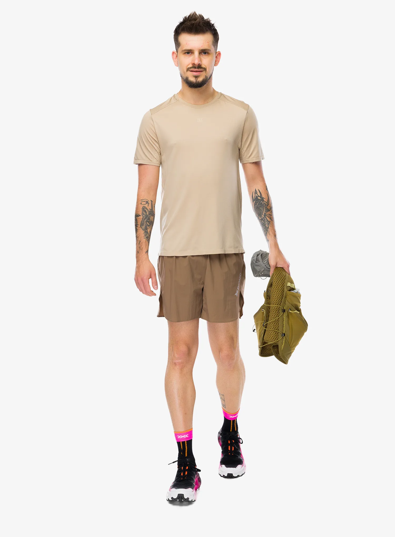 Tricou alergare X-Bionic Xceed Run Discover Shirt - sand