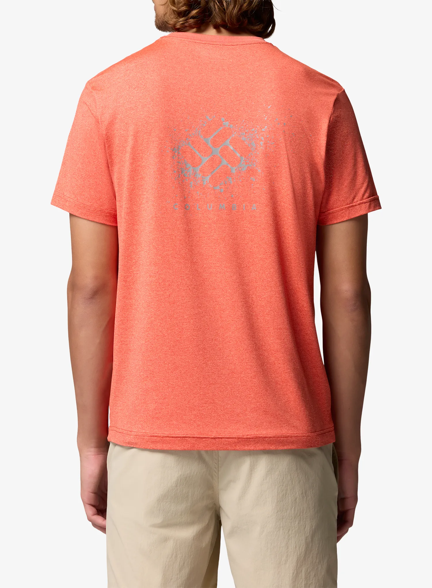 Tricou Columbia Parsons Point S/S Back Graphic Tee - s.sonic heather/splatter gem