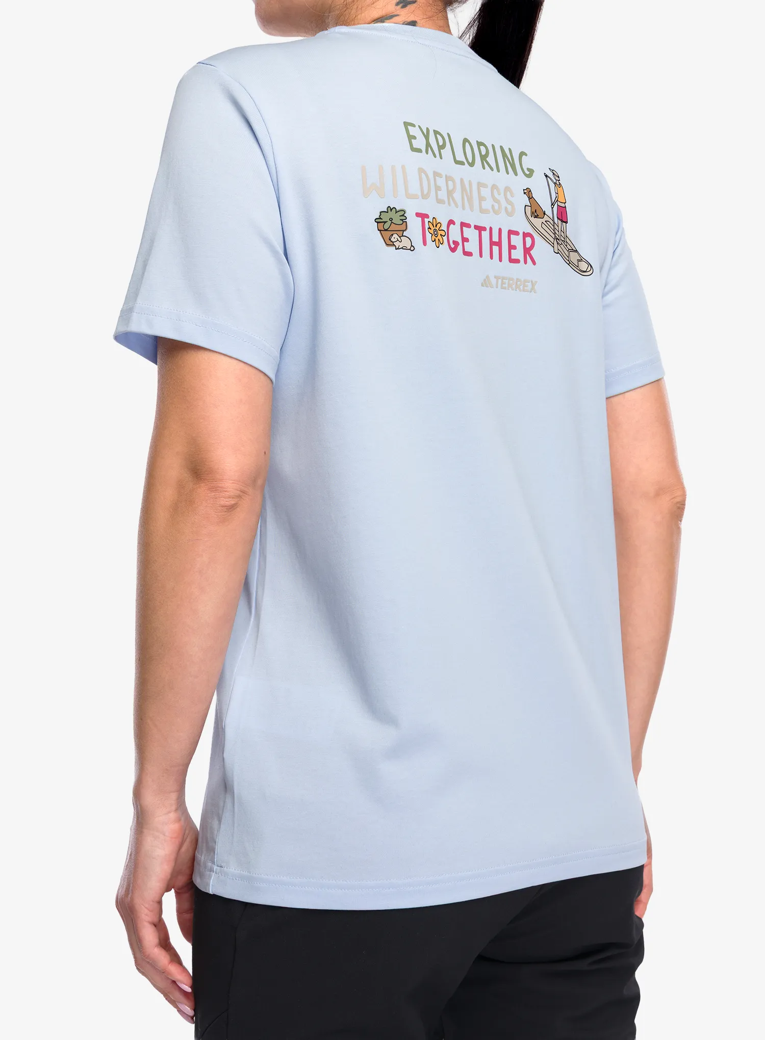 Tricou femei adidas TERREX Multi Graphic T-Shirt - crystal sky