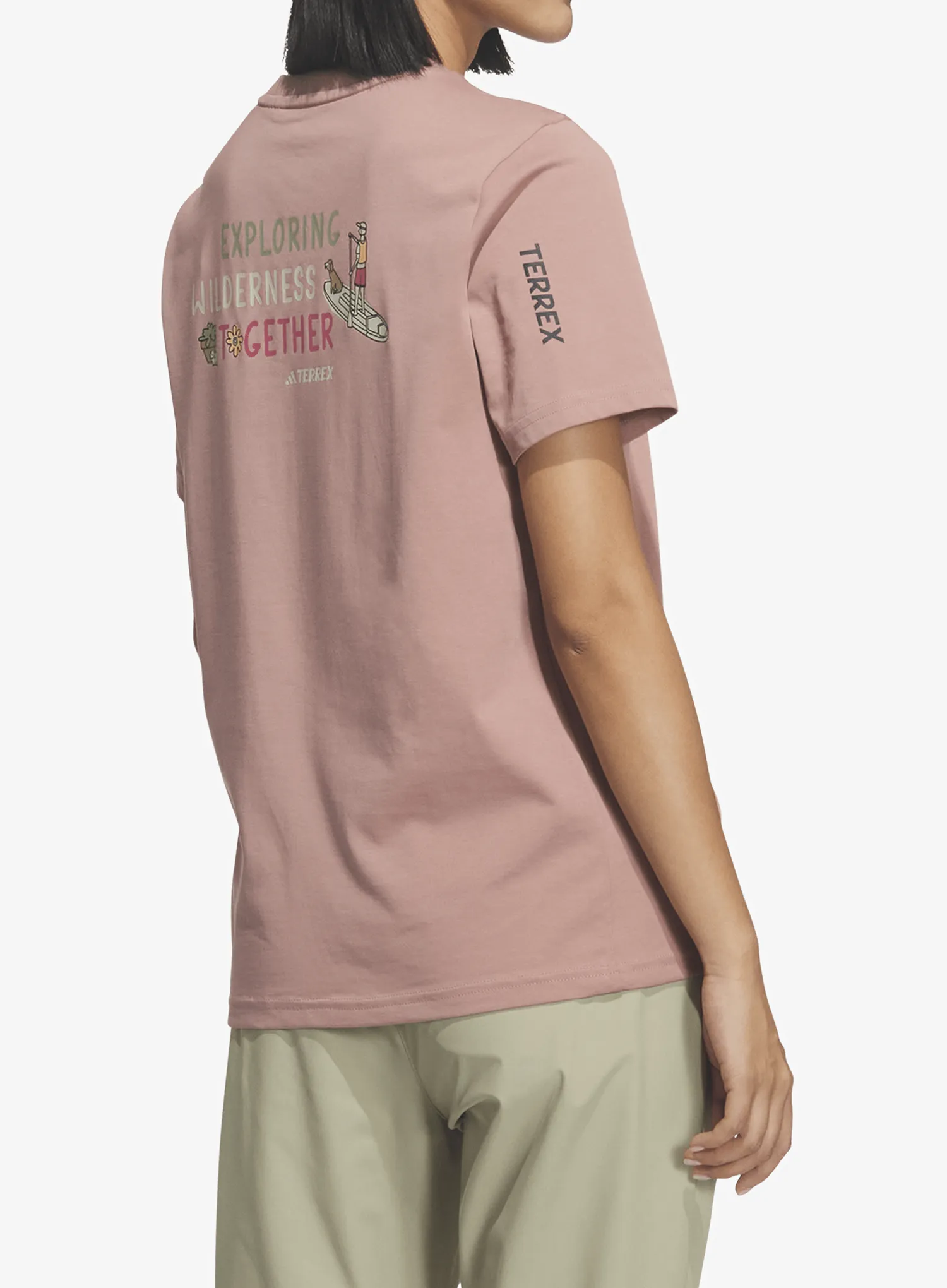 Tricou femei adidas TERREX Multi Graphic T-Shirt - warm clay