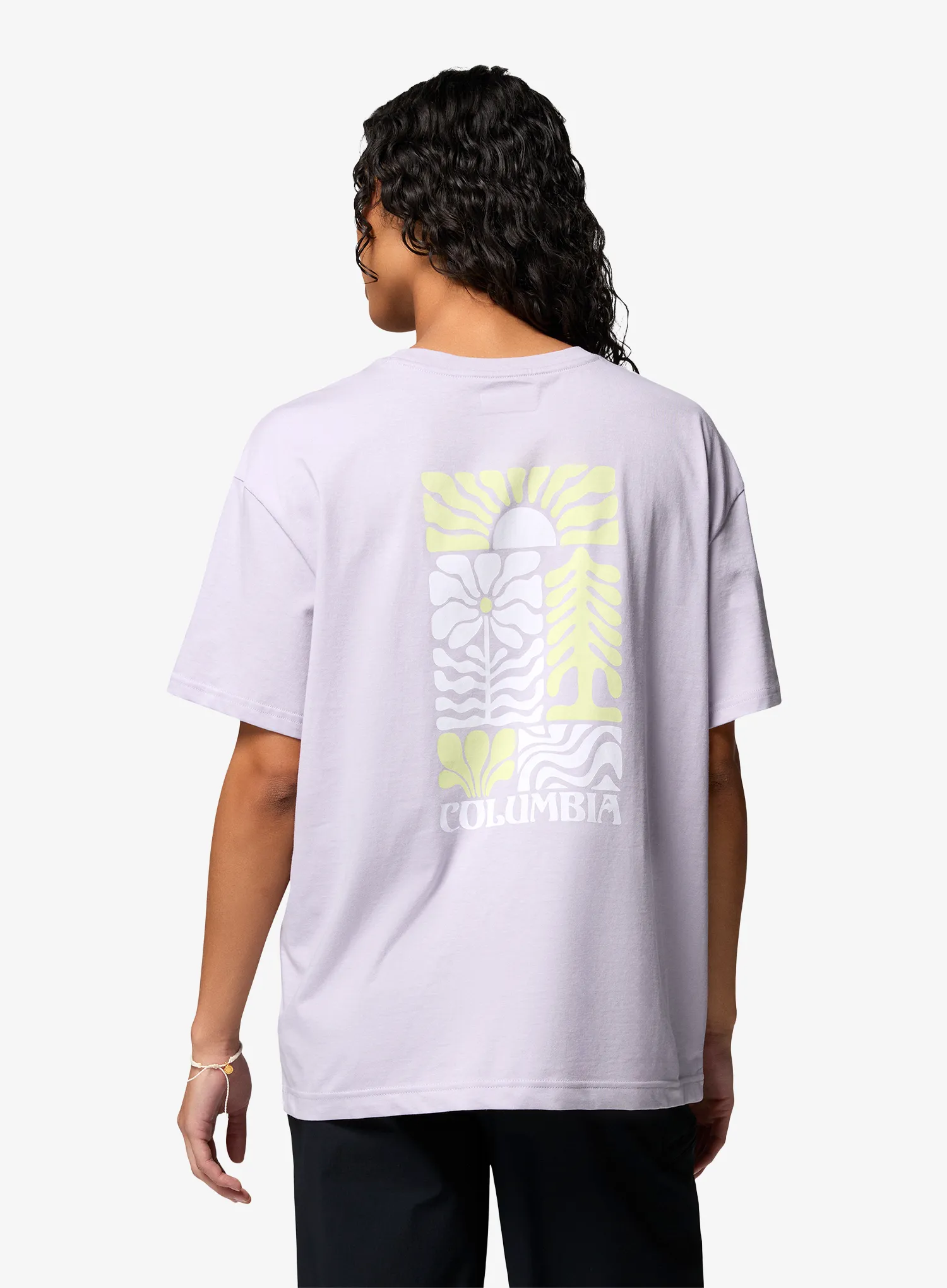 Tricou femei Columbia Rolling Bend Graphic Oversized Tee - lavender pearl/floral groove