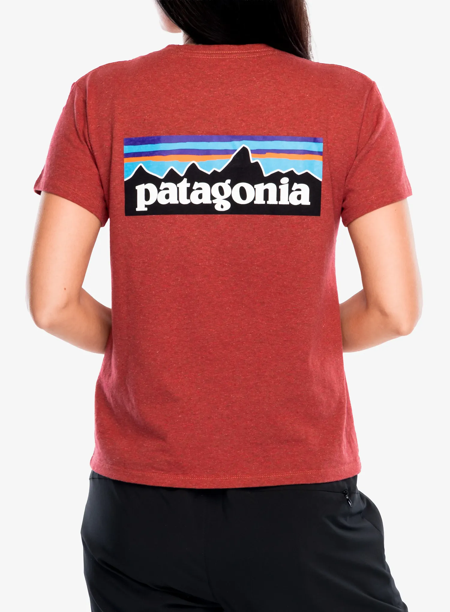 Tricou femei Patagonia P-6 Logo Responsibili-Tee - potters red