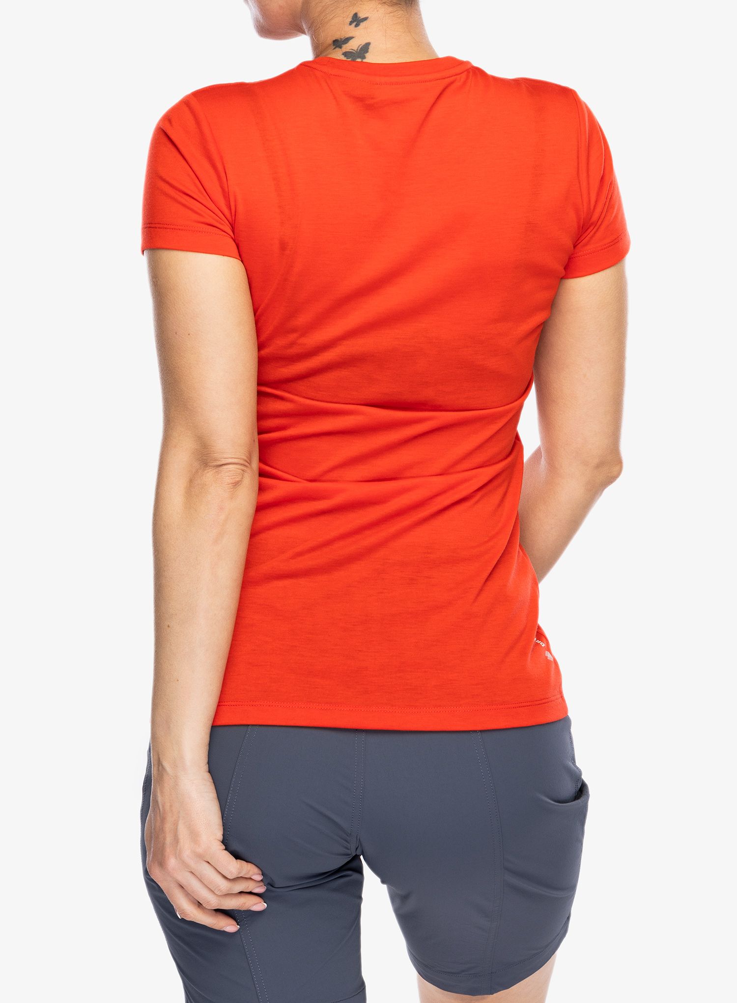 Tricou femei Salewa Solid Dry S/S Tee - flame new logo