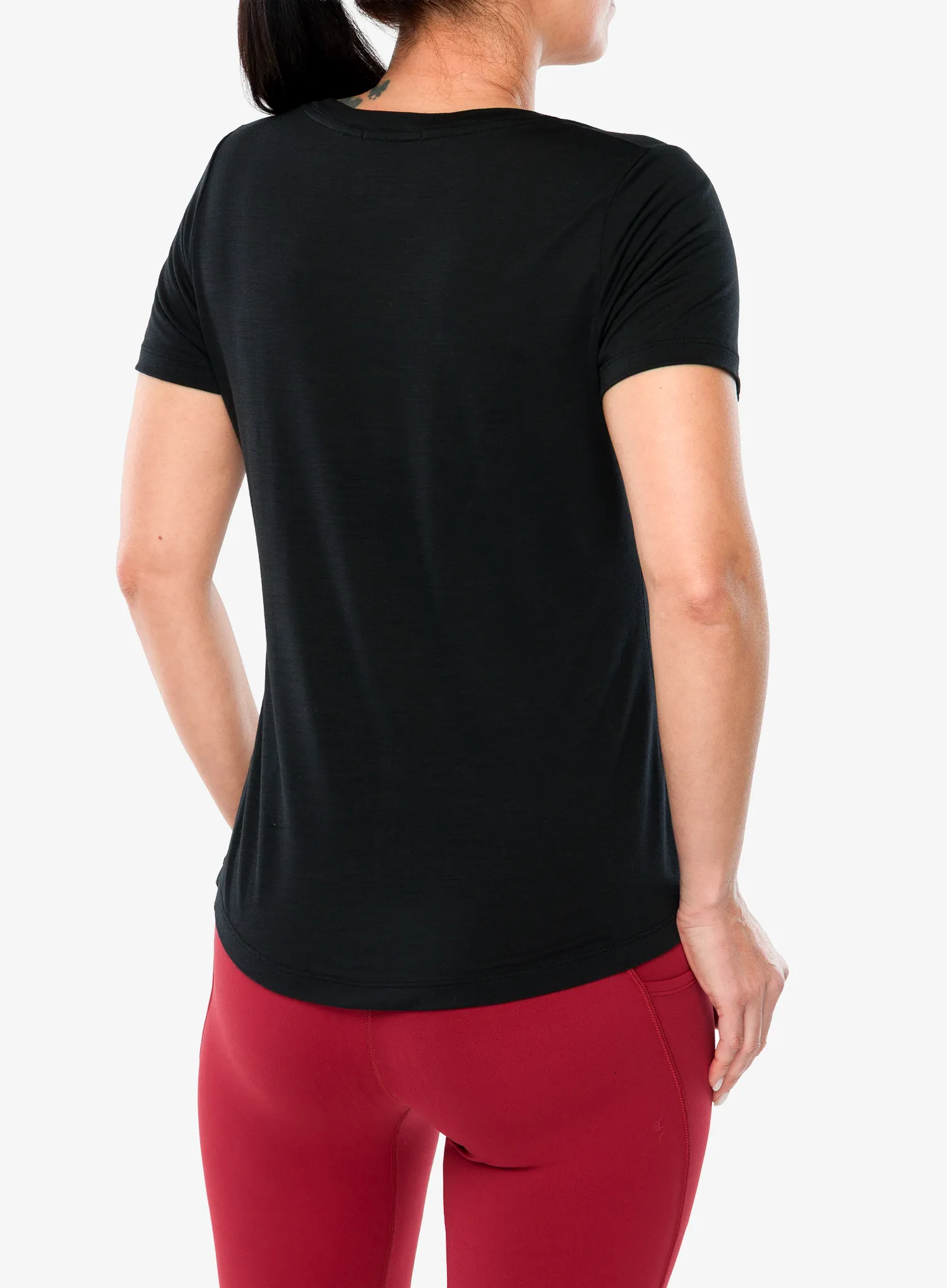 Tricou femei Smartwool Active Ultralite V-Neck Short Sleeve - black