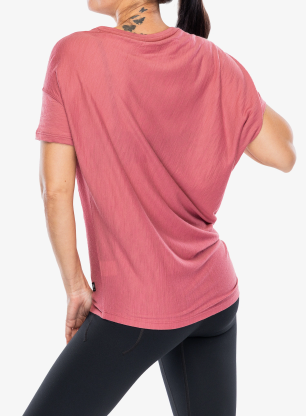 Tricou femei Super.natural Yoga Loose Tee - mauvewood
