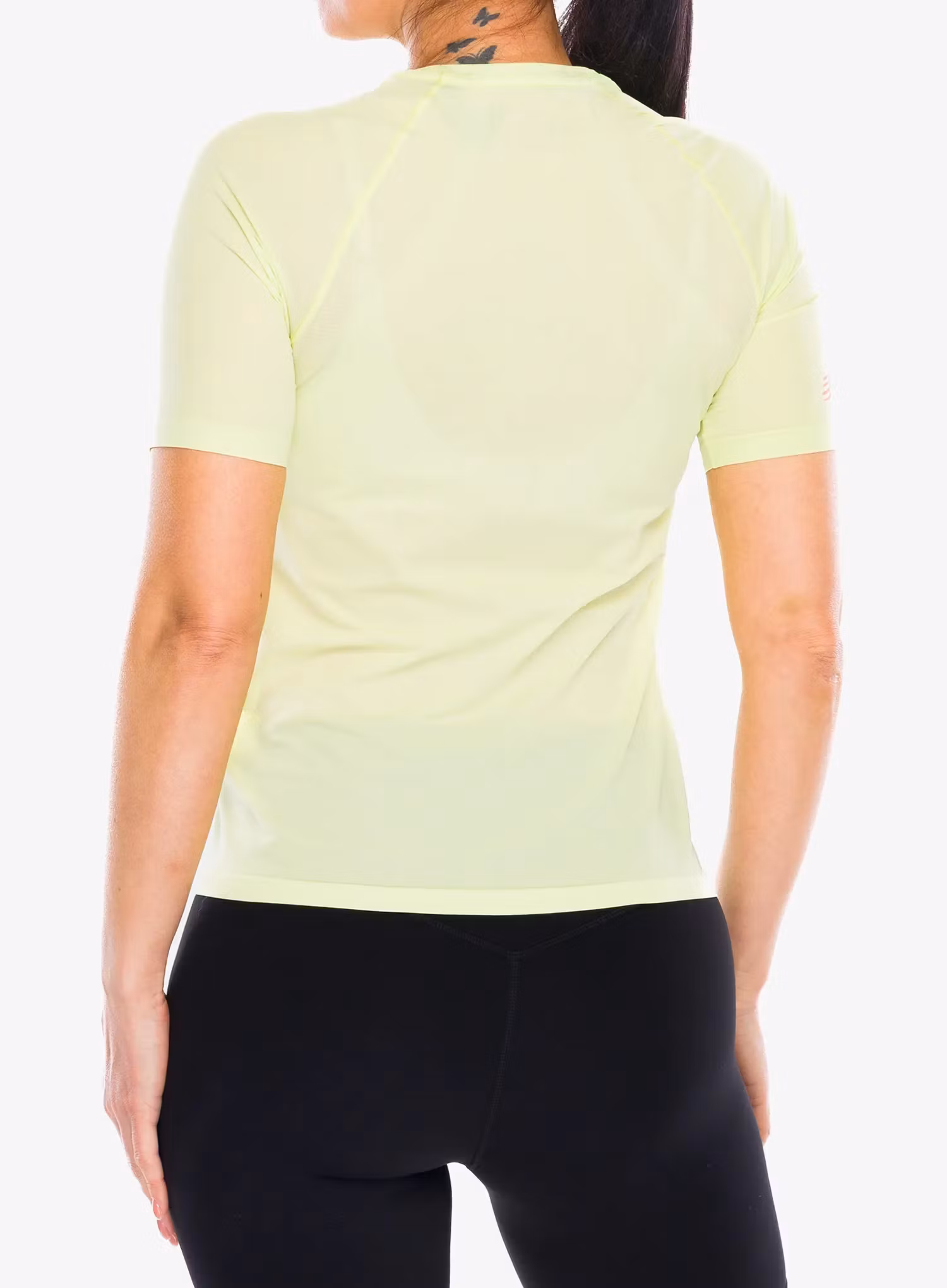 Tricou alergare femei Compressport Trail Racing S/S Tshirt - shadow lime