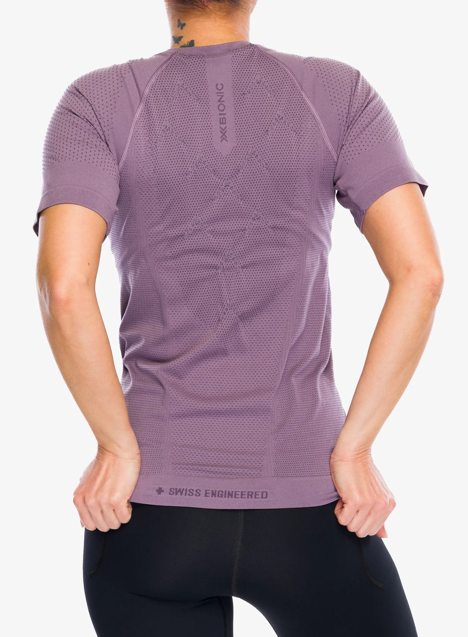 Tricou alergare femei X-Bionic Xceed Run Shirt S/S - dusty lavender/lavender night