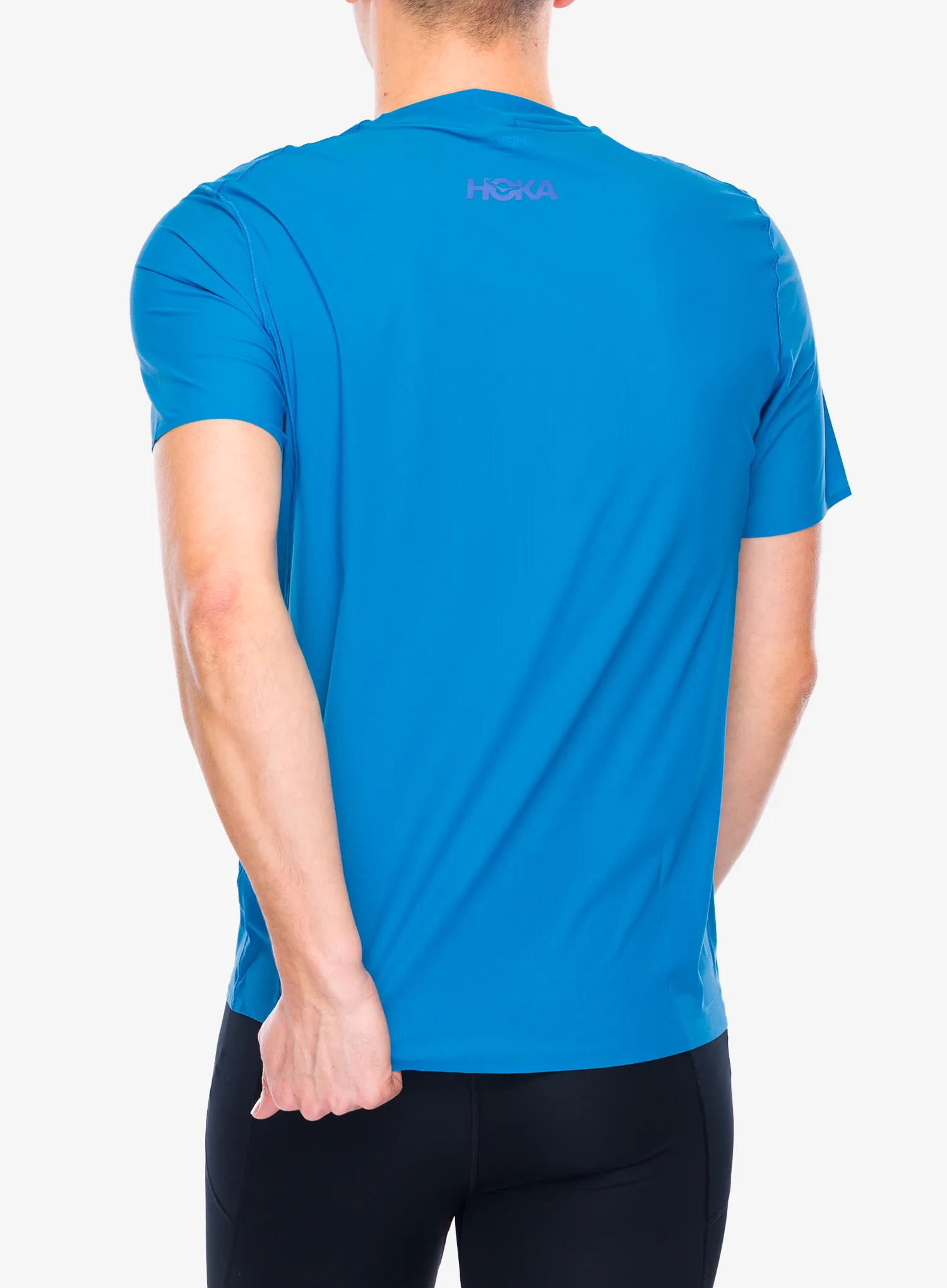Tricou alergare Hoka Performance Run Short Sleeve - hoka blue