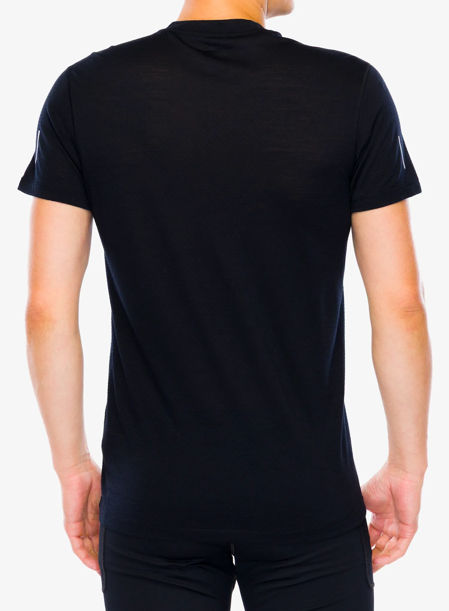 Tricou alergare Icebreaker Merino 125 Cool-Lite Speed SS Quarter Zip - black