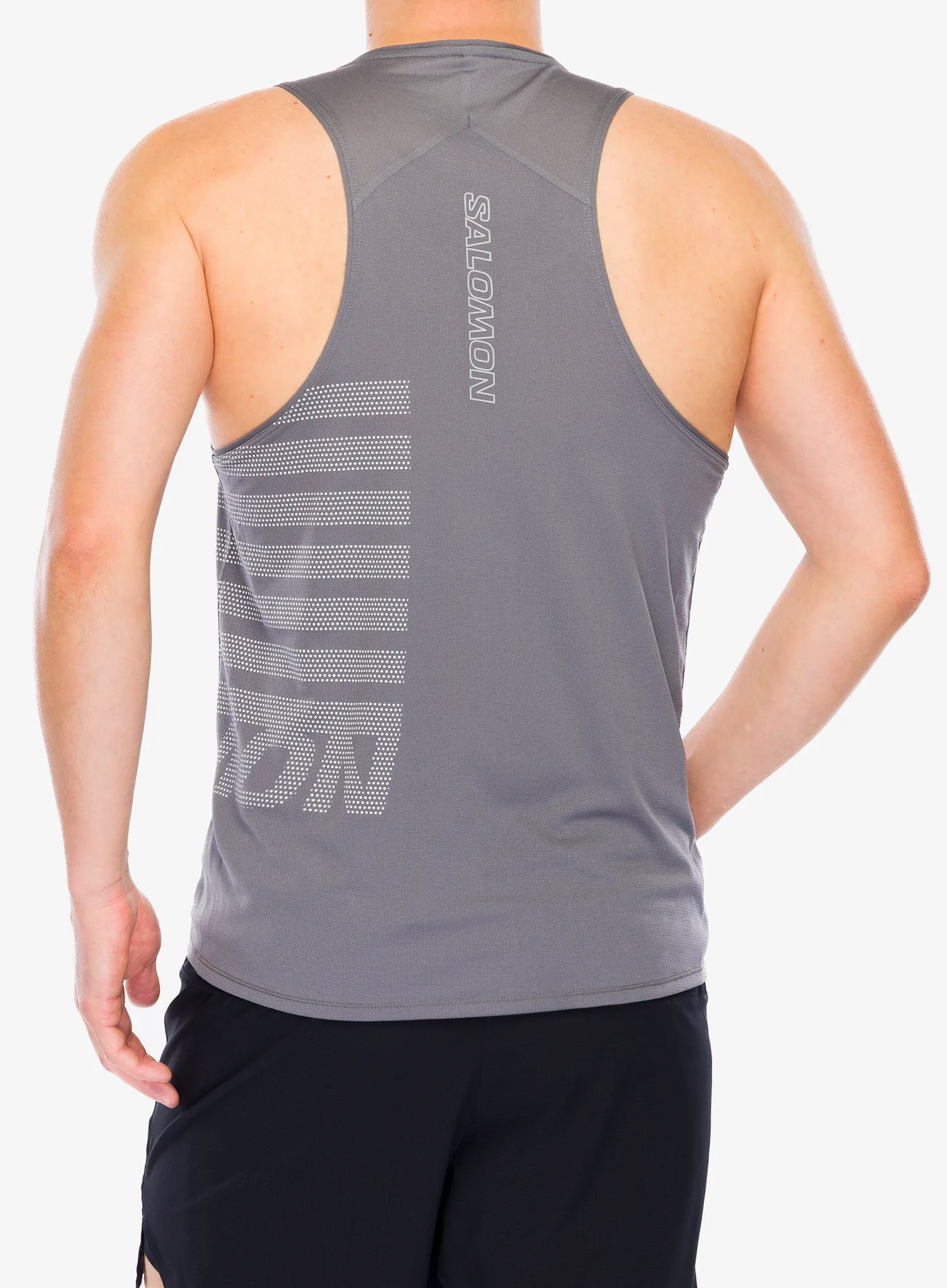 Tricou alergare Salomon Sense Aero Singlet GFX - castel