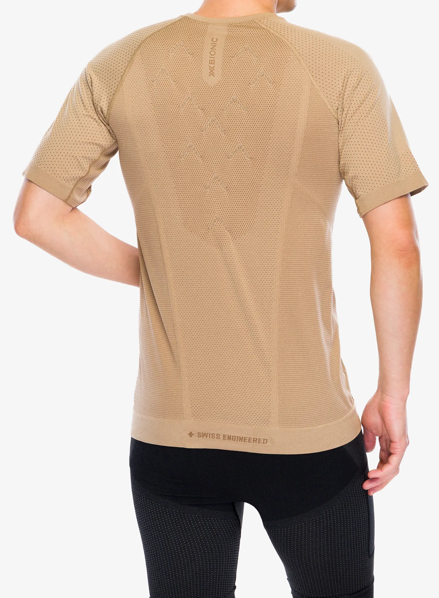 Tricou alergare X-bionic Xceed Run Shirt S/S - sand/dark sand