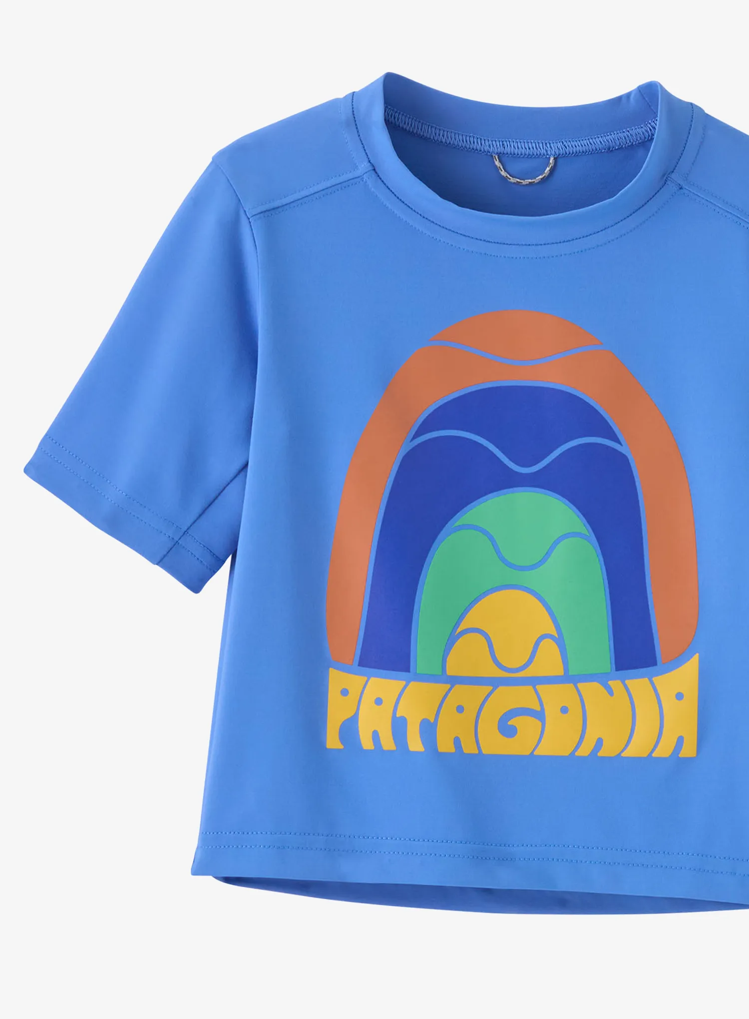 Tricou pentru copii Patagonia Cap SW T-Shirt - rainbow wave/abundant blue