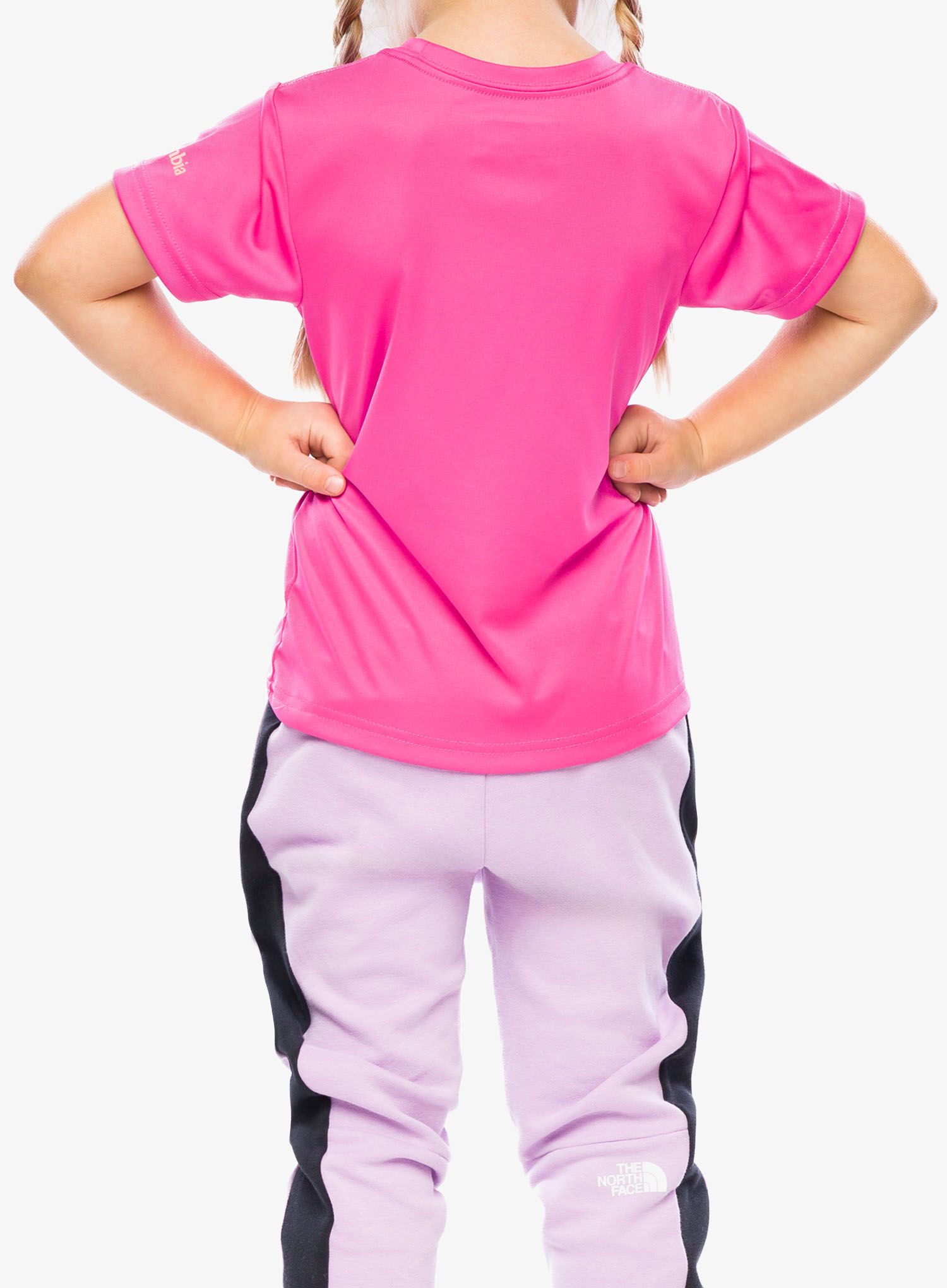 Tricou pentru fete Columbia Mirror Creek Short Sleeve Graphic Shirt - pink ice/graphic