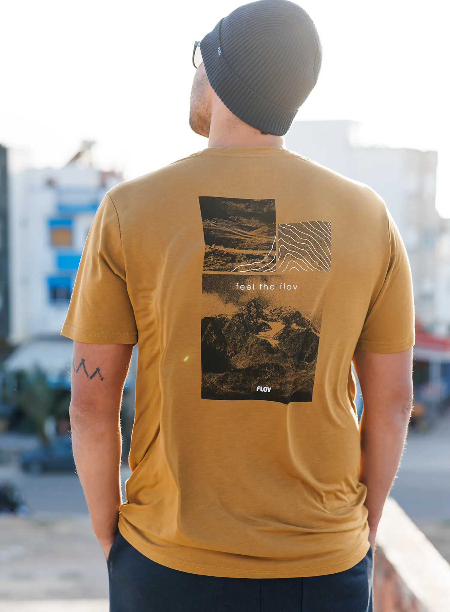 Tricou Flov Morro - light brown/dark grey