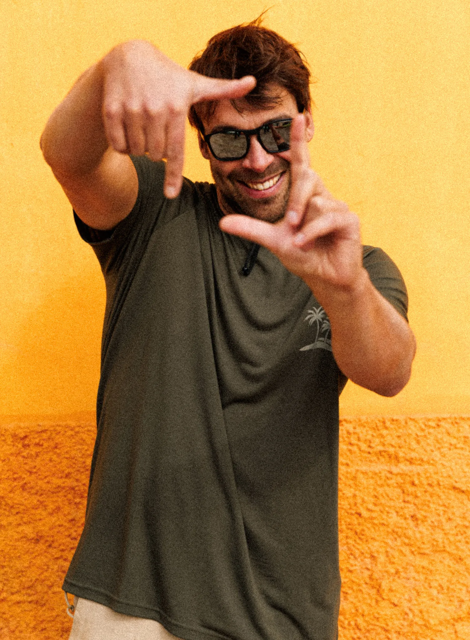 Tricou Flov Powell - olive/light brown