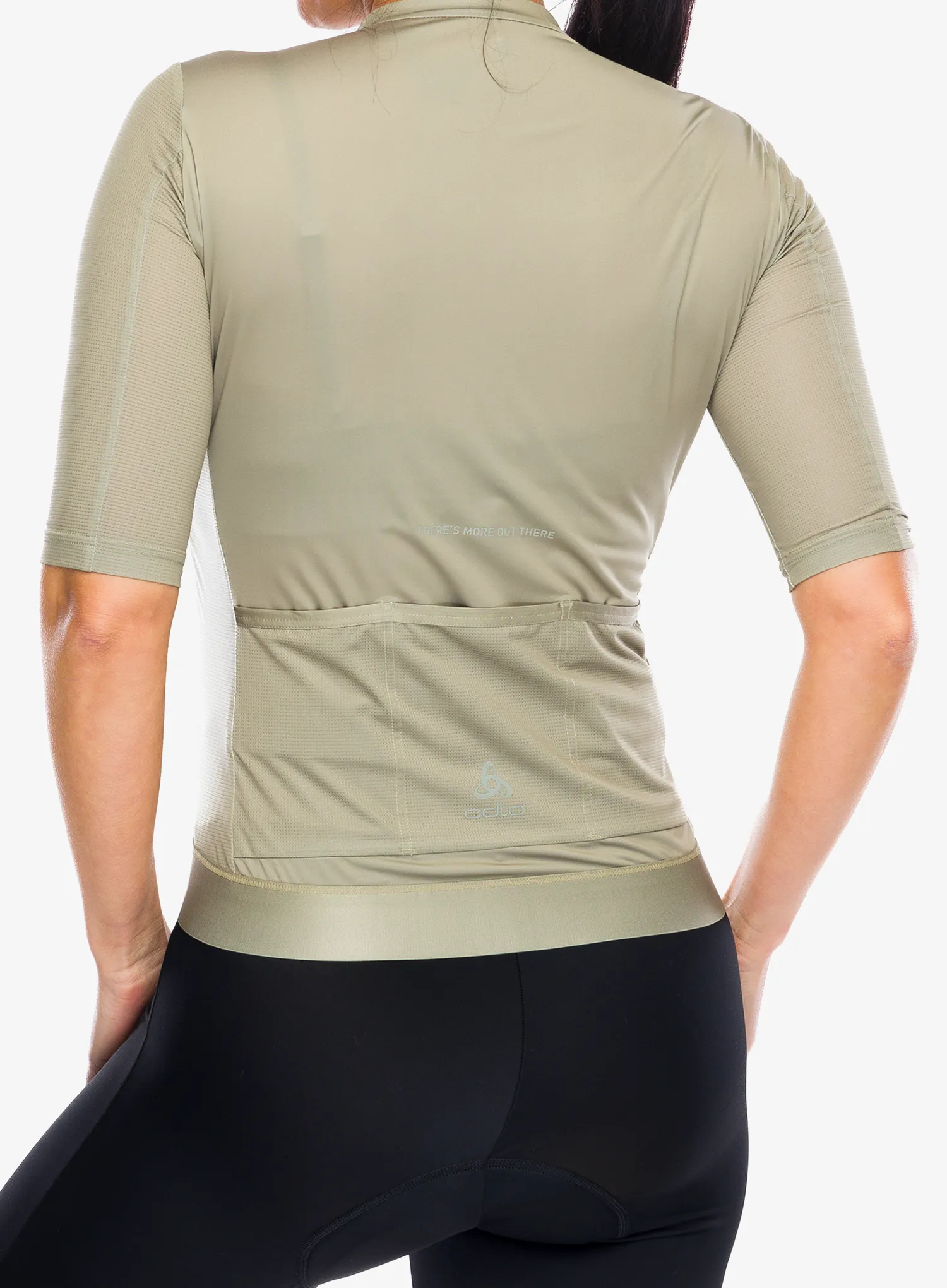 Tricou ciclism femei Odlo Explorer Pro T-Shirt S/U Collar S/S Full Zip - vetiver