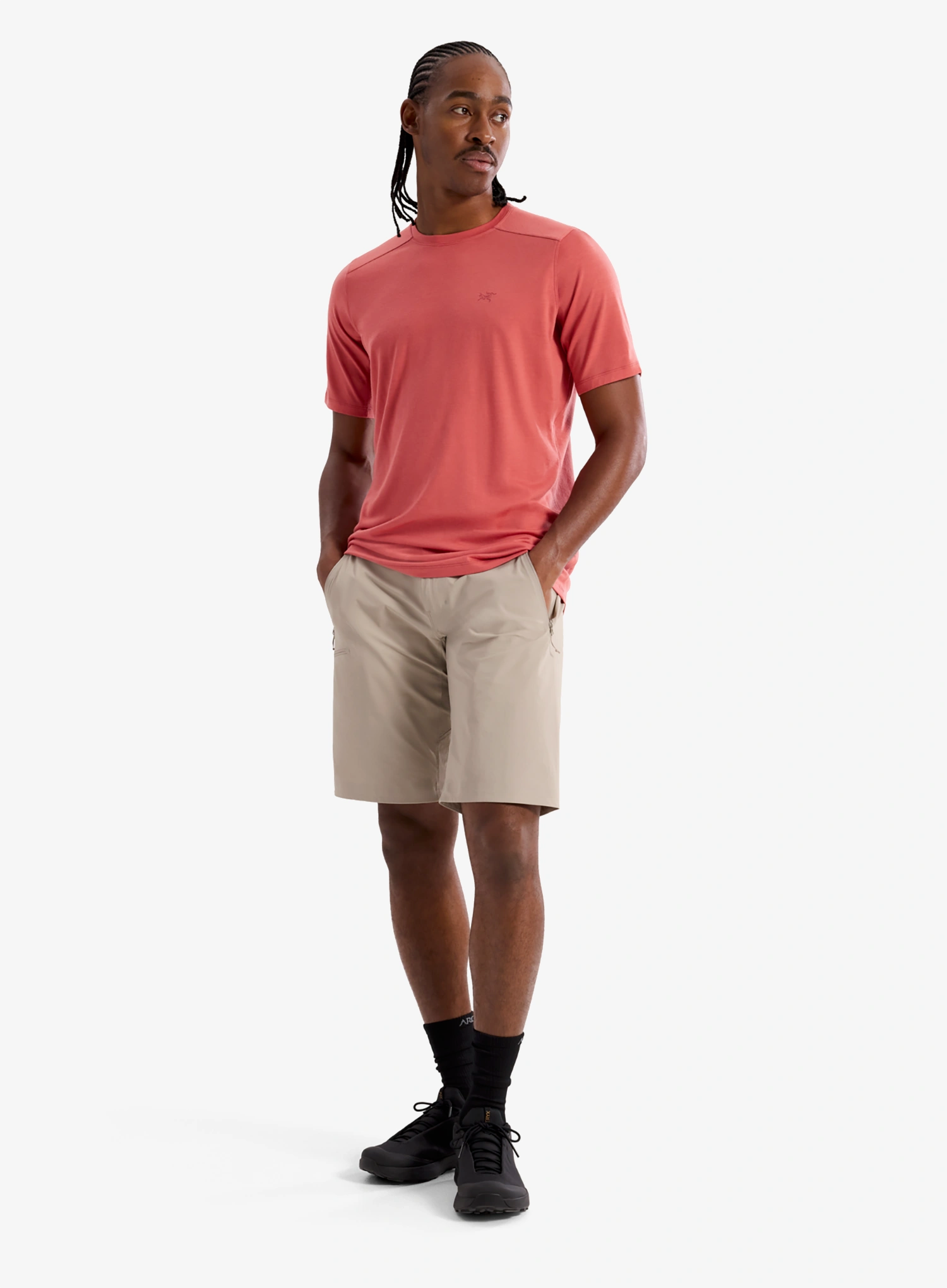 Tricou lana merinos Arcteryx Ionia Merino Wool SS - stone red