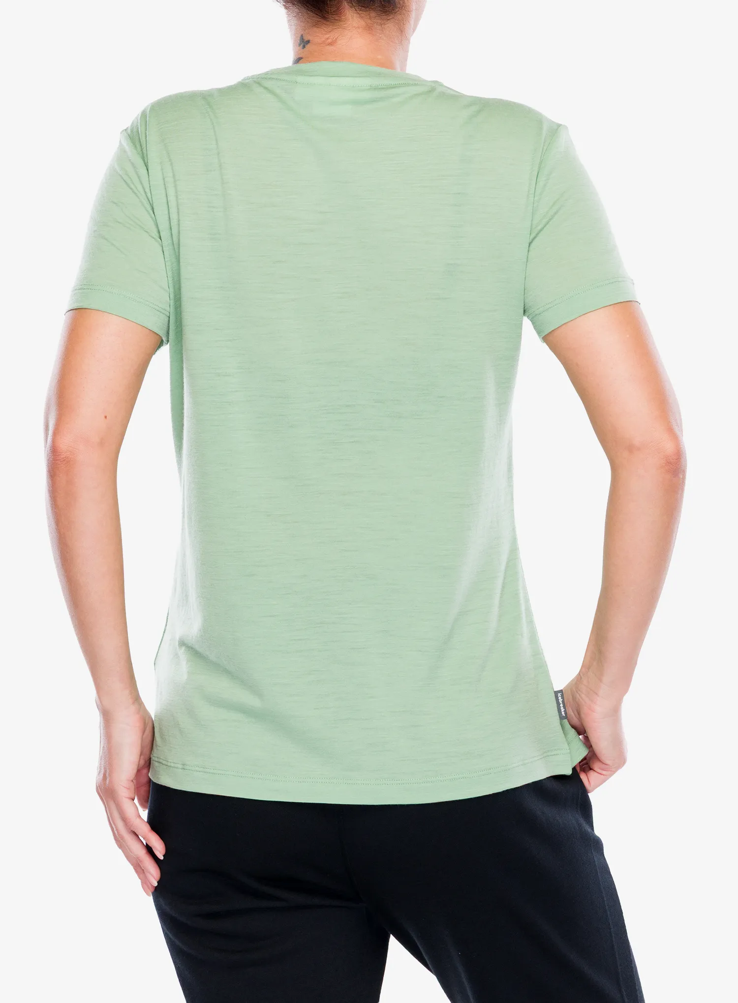 Tricou cu lana merinos femei Icebreaker Merino 150 Tech Lite SS Tee Sunrise Sumit - seaglass