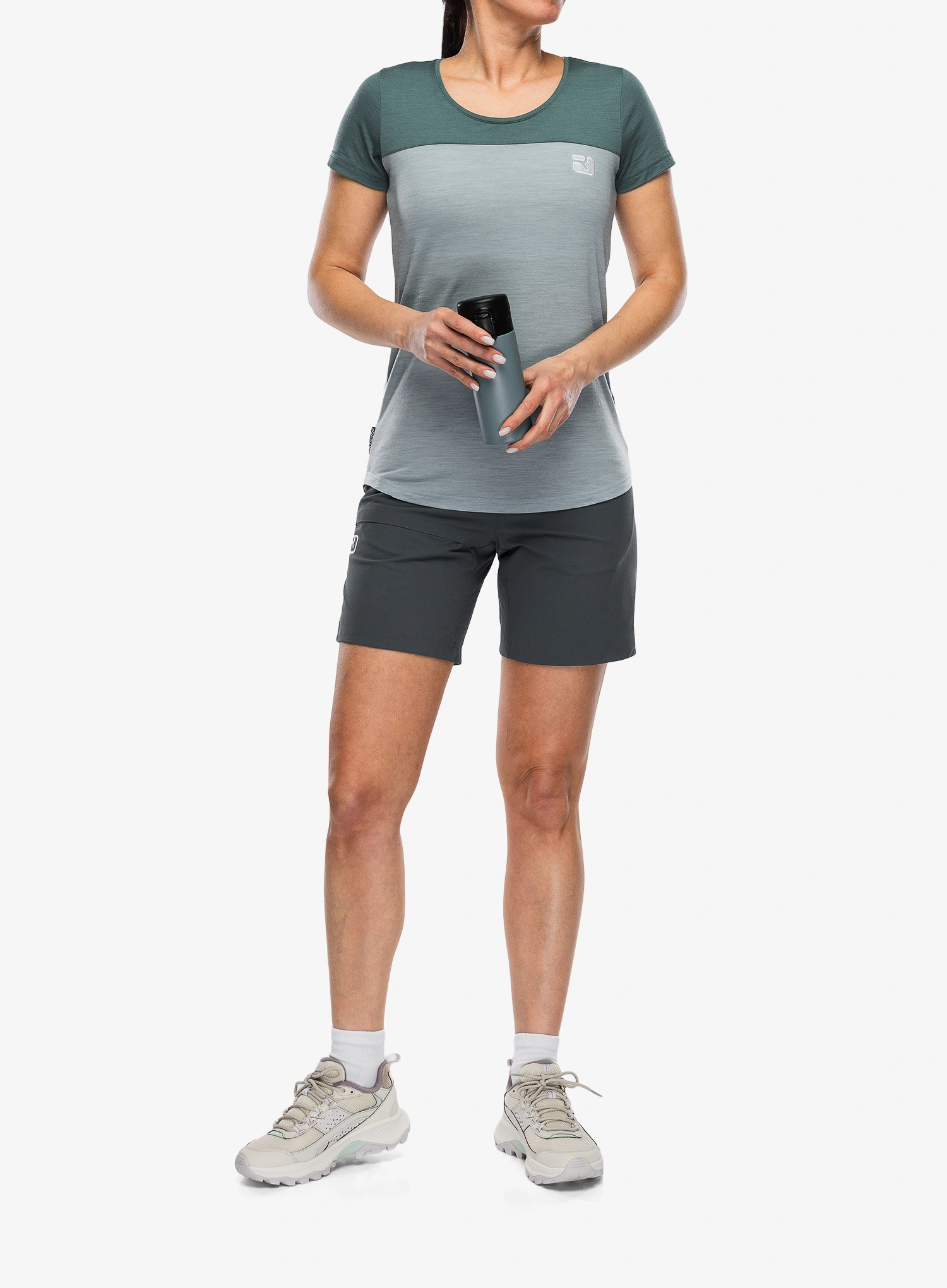 Tricou cu lana merinos femei Ortovox 150 Cool Logo TS - arctic grey