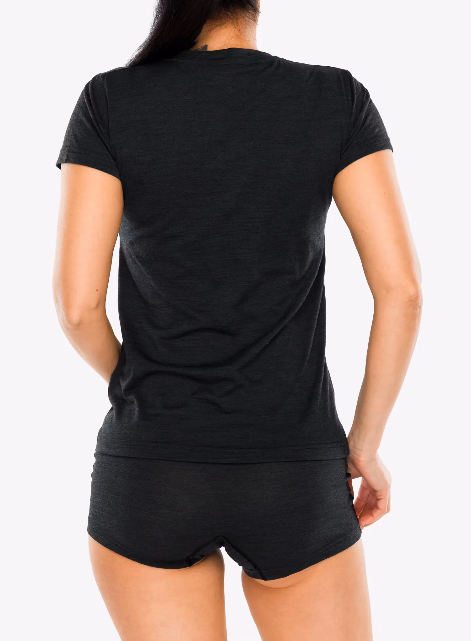 Tricou cu lana merinos femei Sensor Merino Cordura SS Tee - black