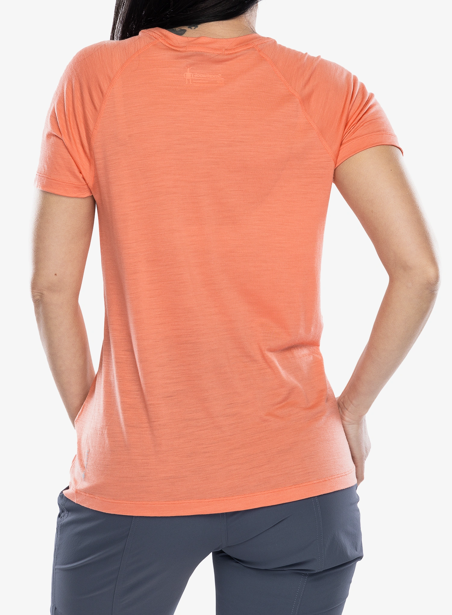 Tricou cu lana merinos femei Smartwool Active Ultralite Short Sleeve - coral reef