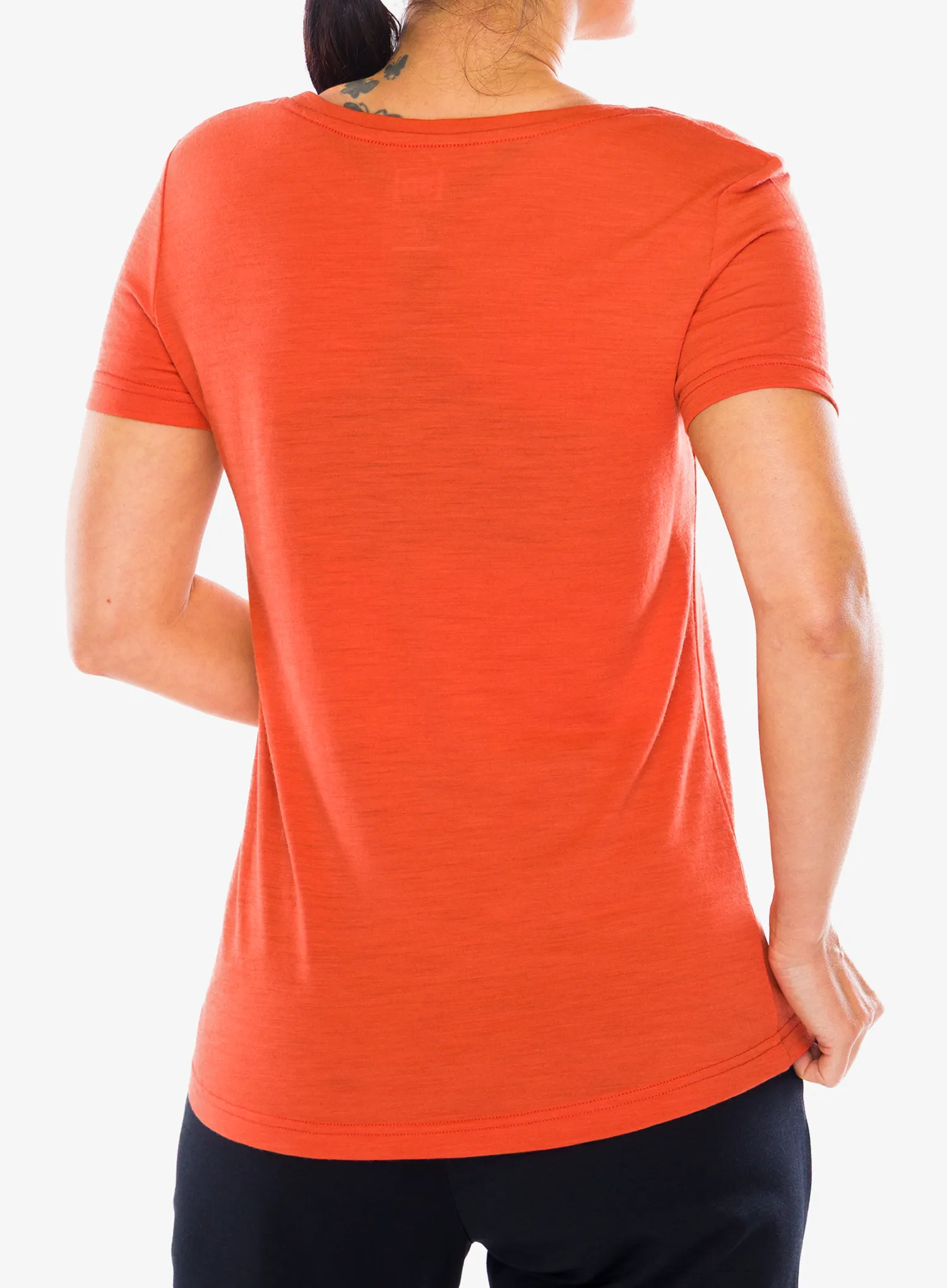 Tricou cu lana merinos femei Super.natural Preikestolen Cliffs Tee - chilli/feather grey/cooper