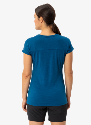 Tricou cu lana merinos femei Vaude Tekoa Wool T-Shirt - shore blue