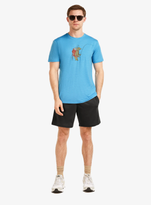 Tricou lana merinos Icebreaker Merino 150 Tech Lite SS Tee Bear Catch - arctic