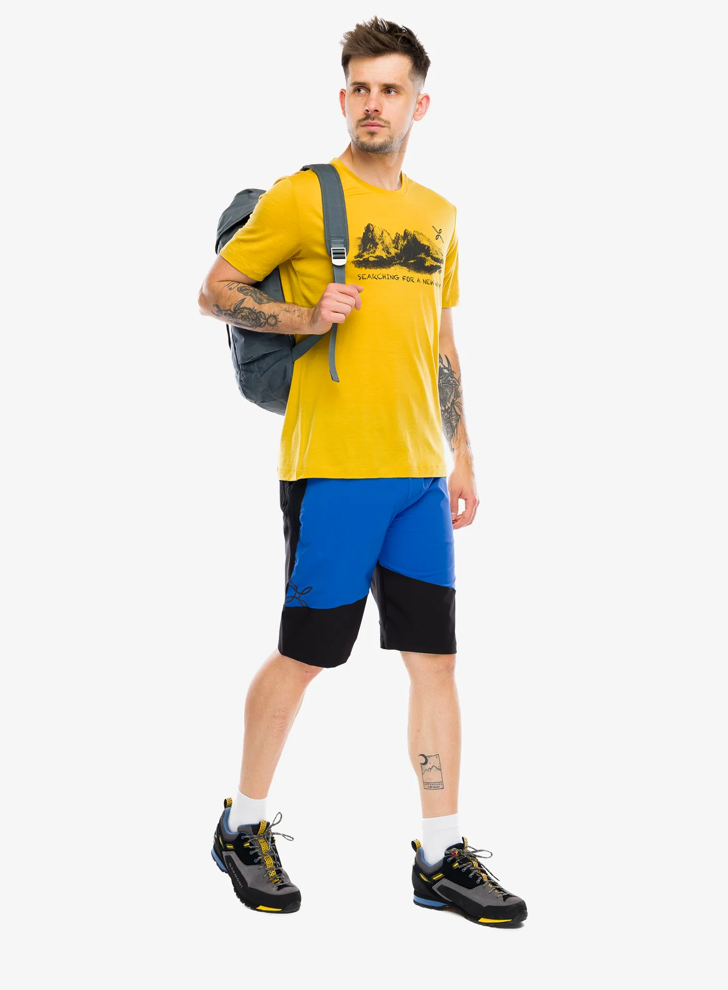 Tricou lana merinos Montura Peaks Merino T-Shirt - mustard