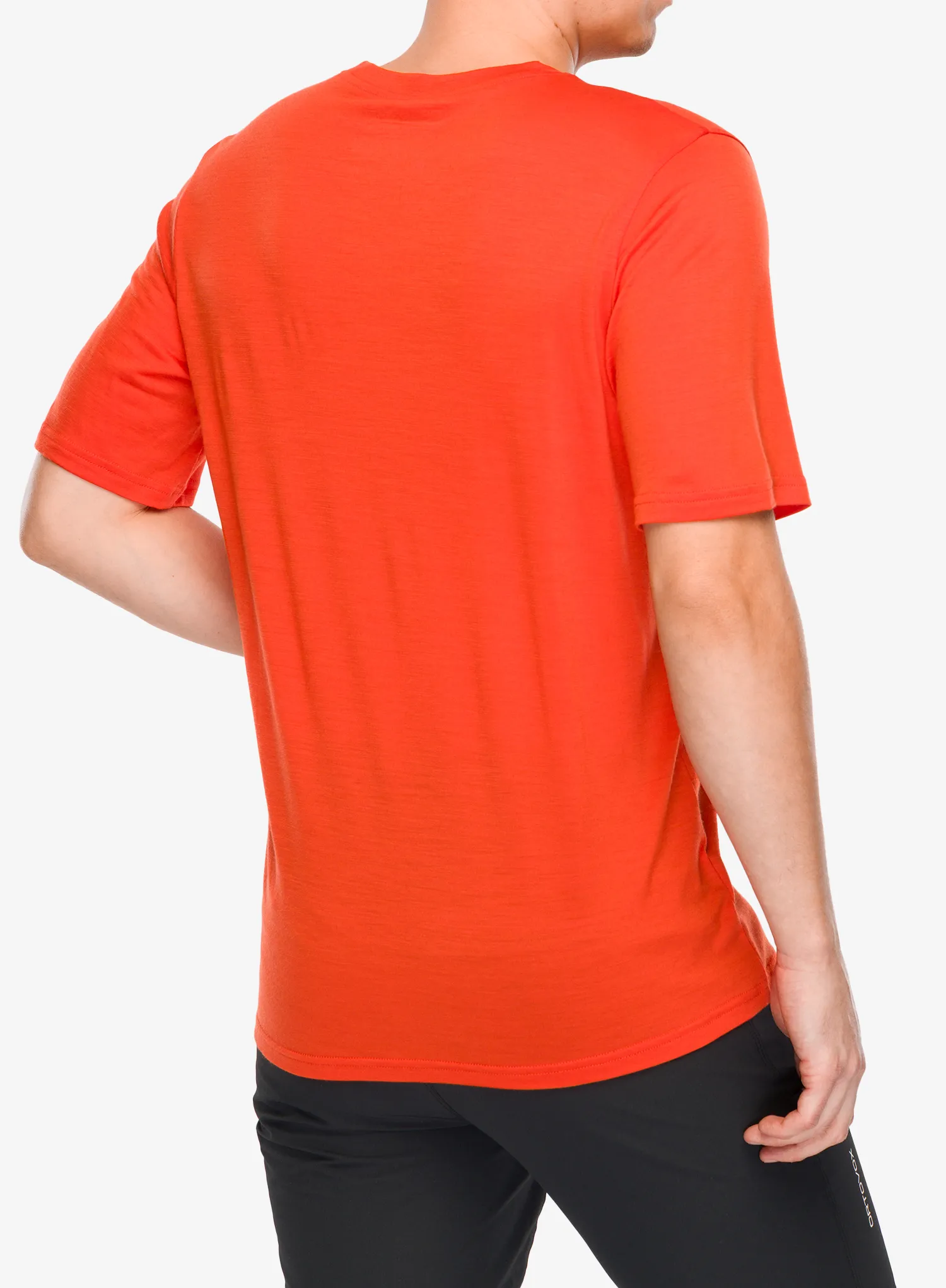 Tricou lana merinos Ortovox 140 Cool Mtn Gradient TS - hot orange