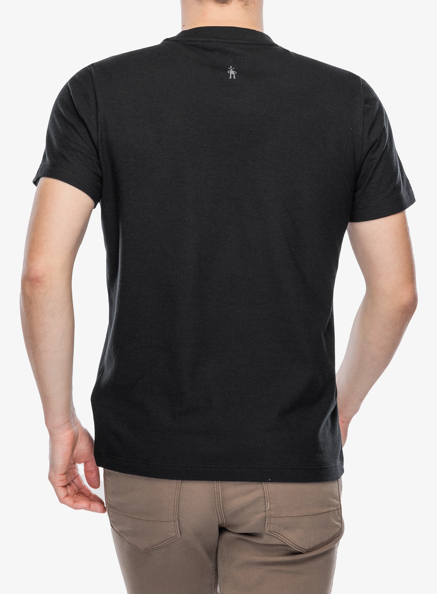 Tricou lana merinos Smartwool Mountain Horizon Short Sleeve Graphic Tee - black