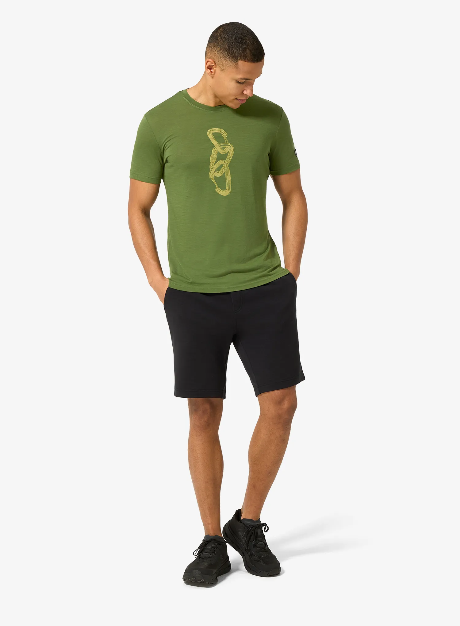 Tricou lana merinos Super.natural Carabineri Tee - shive/dried tobacco