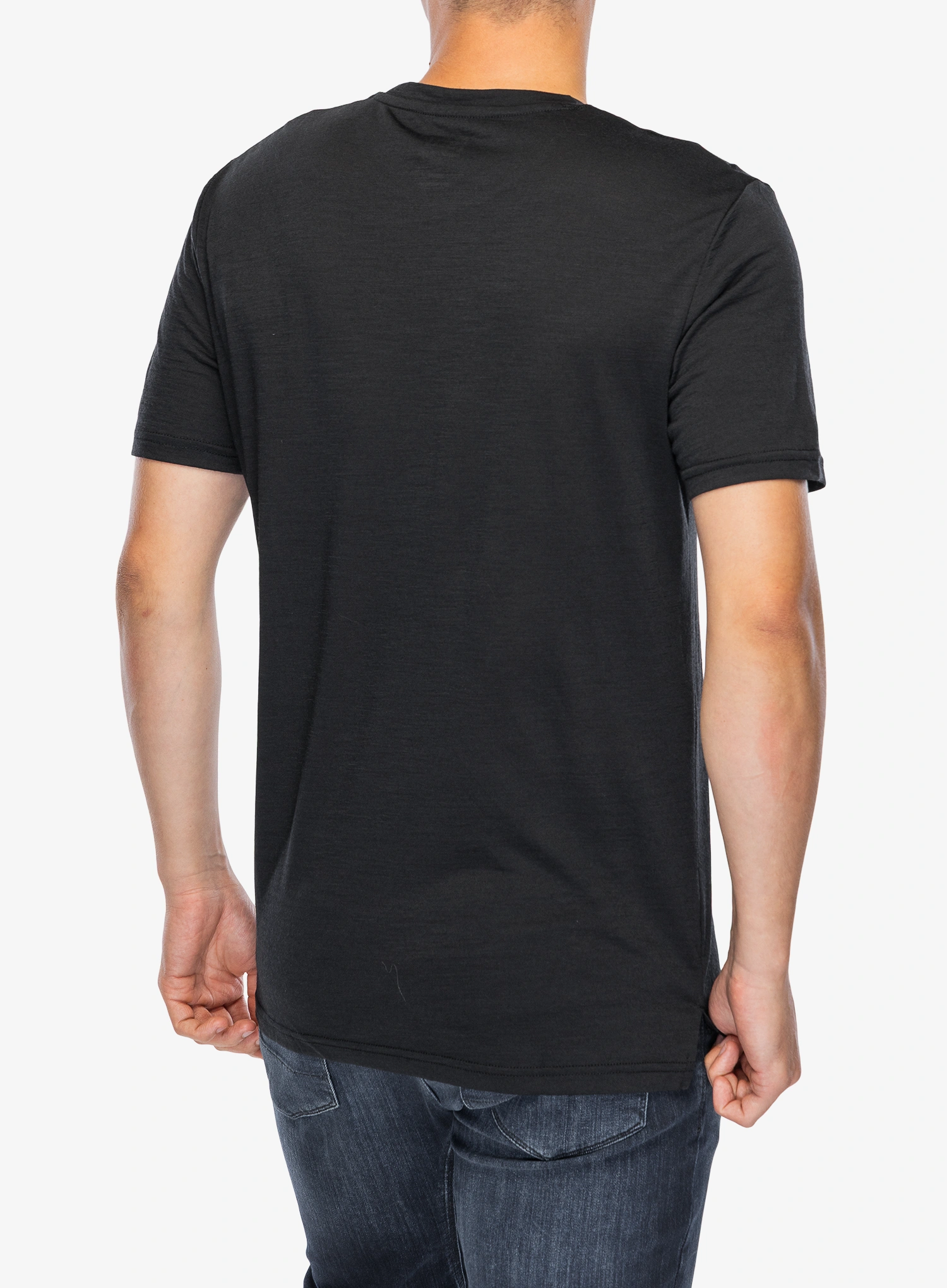 Tricou lana merinos Super.natural Hiking Tee - jet black/vapor grey